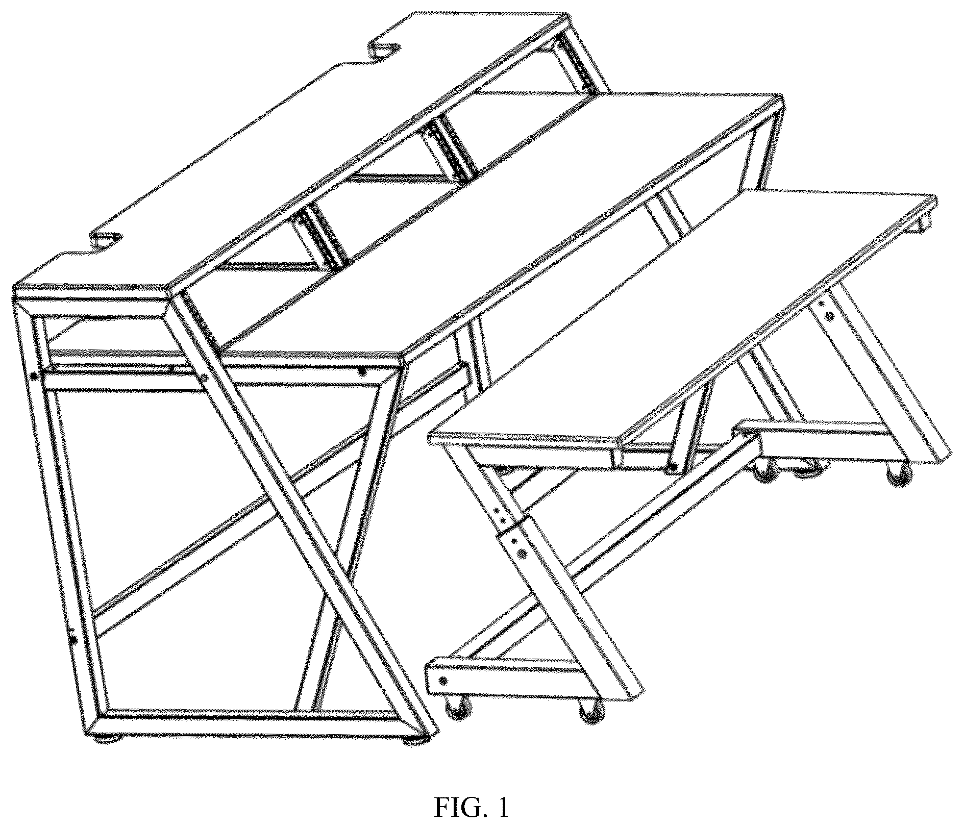 Patent USD1044341 Figure 1 – Music studio desk set