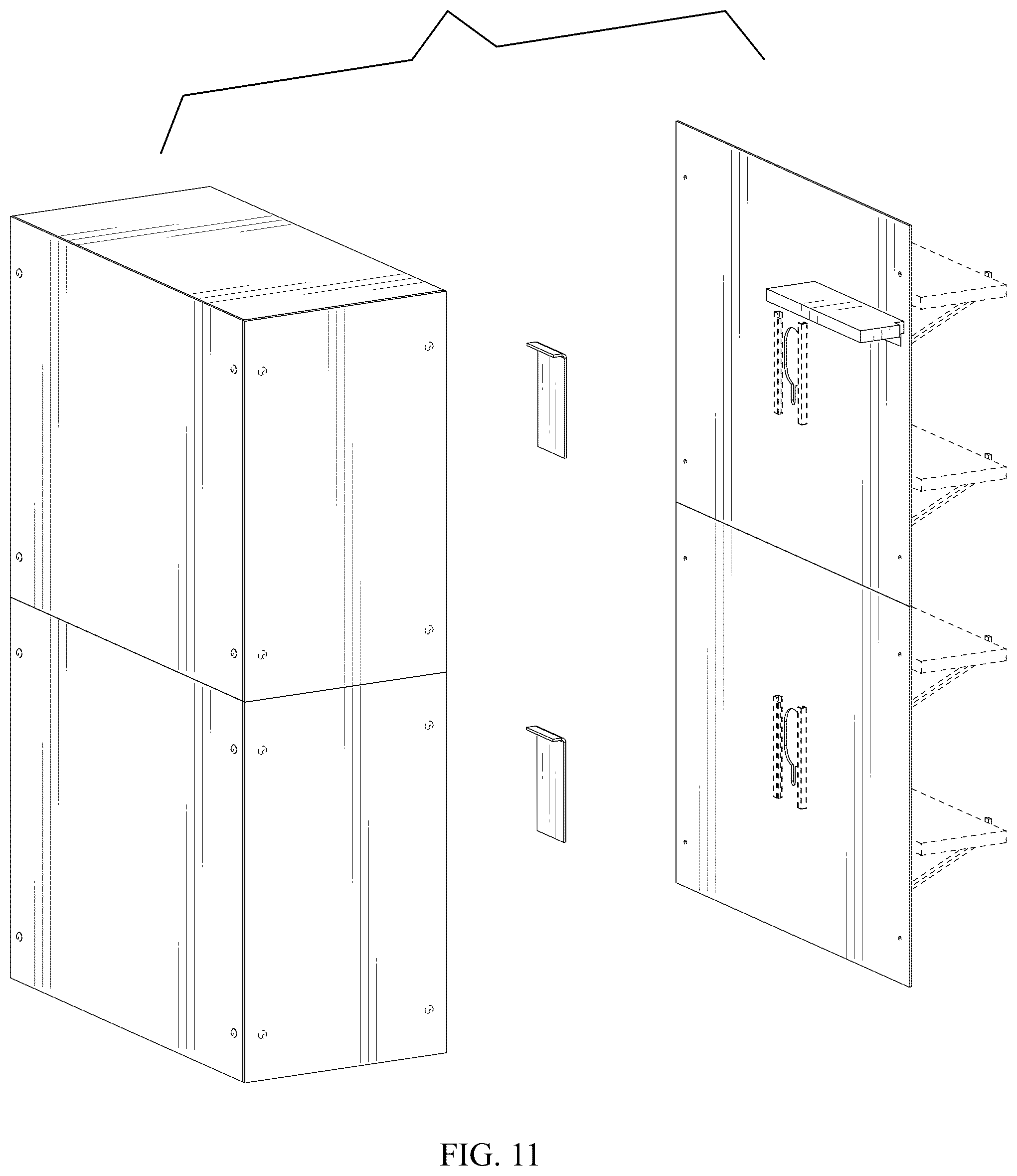 Patent USD1044342 Figure 11 – Bookshelf saferoom