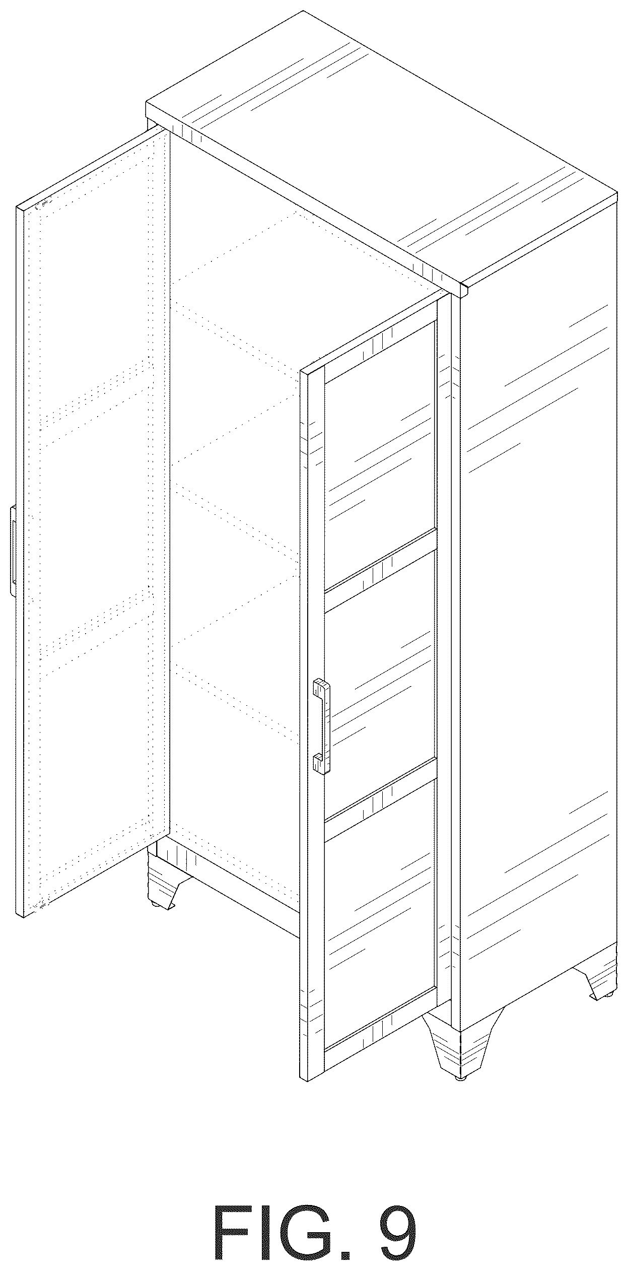Patent USD1044344 Figure 9 – Kitchen storage cabinet