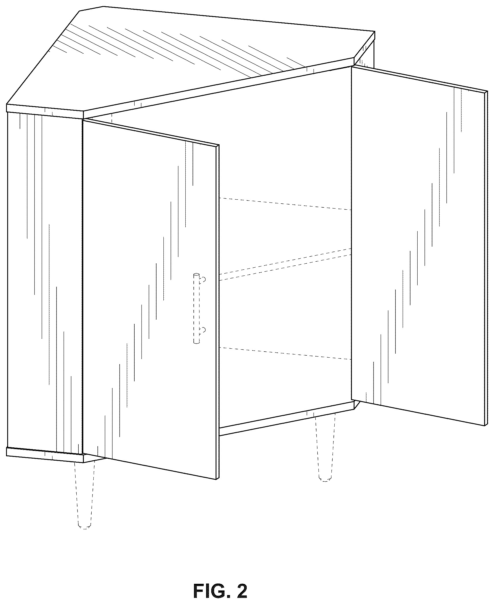 Patent USD1044345 Figure 2 – Cabinet