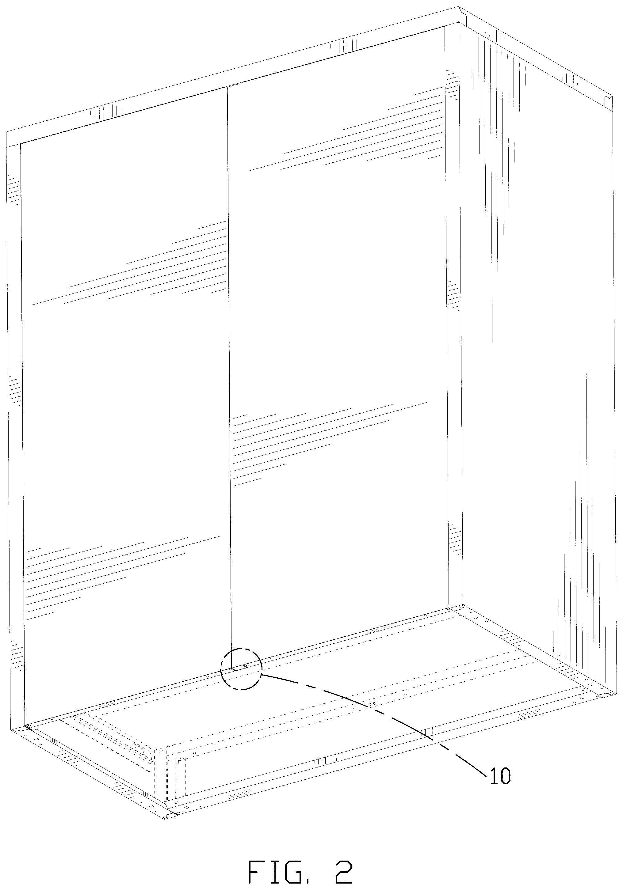 Patent USD1044347 Figure 2 – Storage cabinet