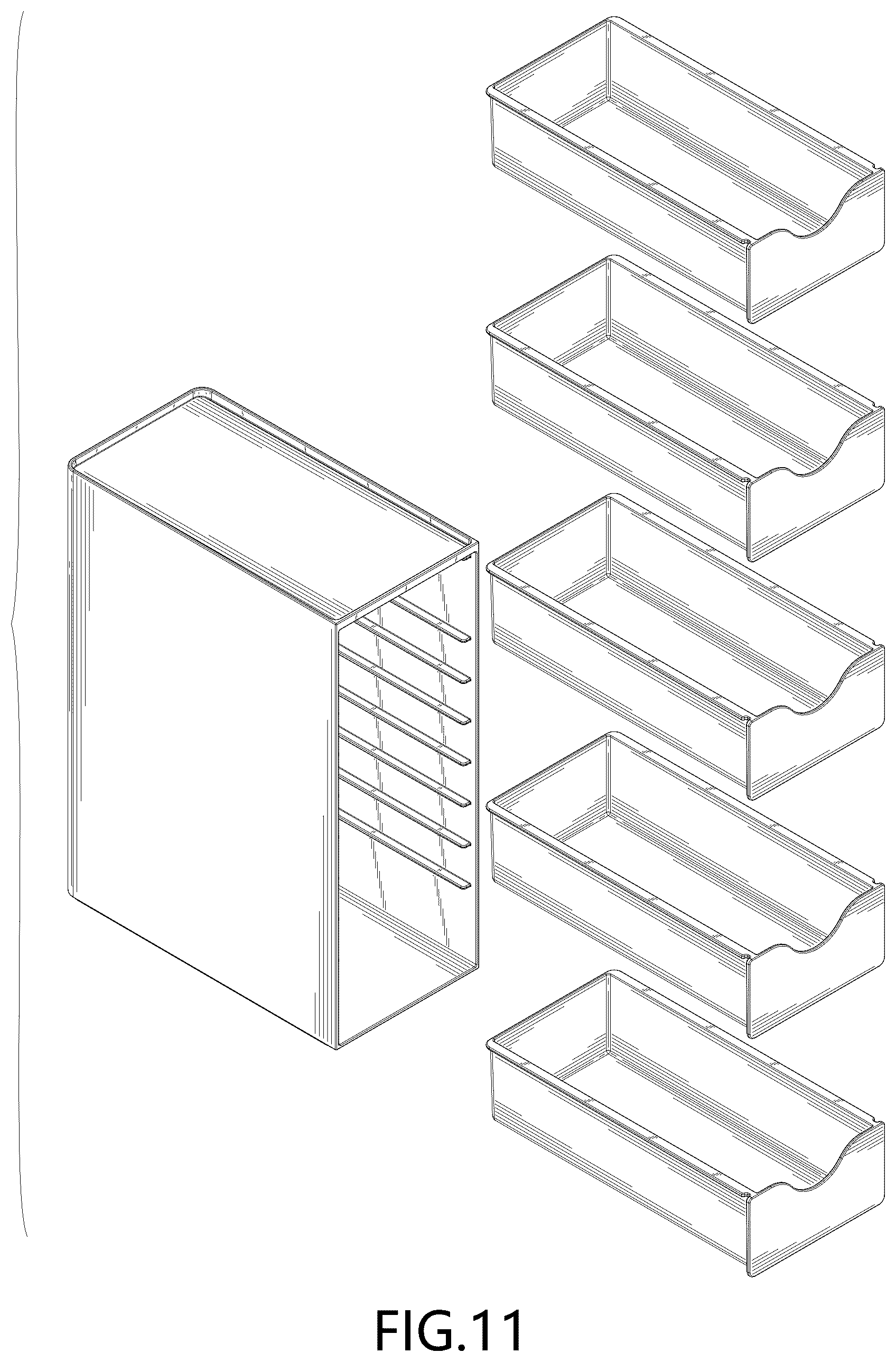 Patent USD1044348 Figure 9 – Modular organizer set