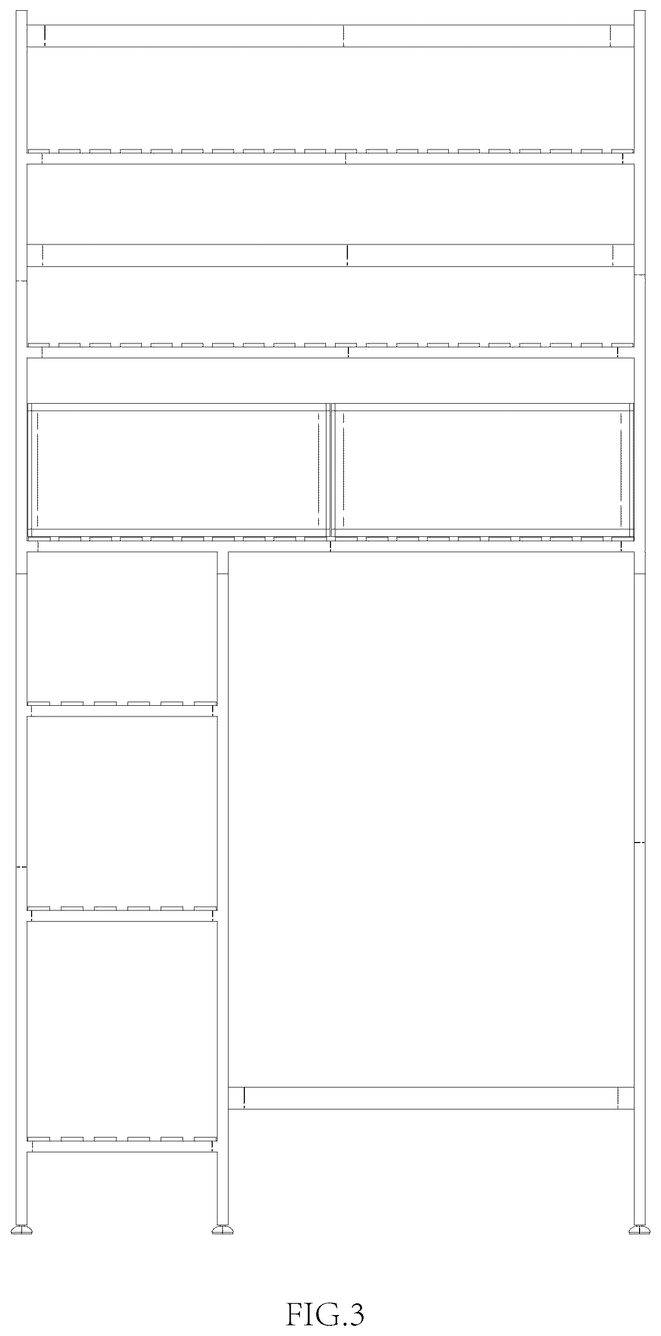 Patent USD1044353 Figure 3 – Toilet storage shelf