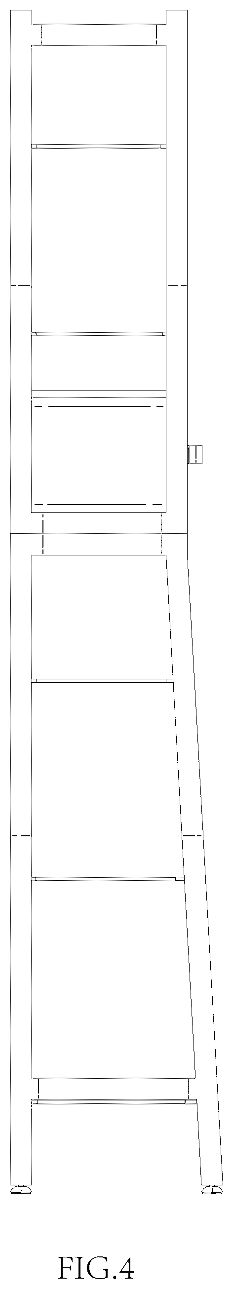 Patent USD1044353 Figure 4 – Toilet storage shelf