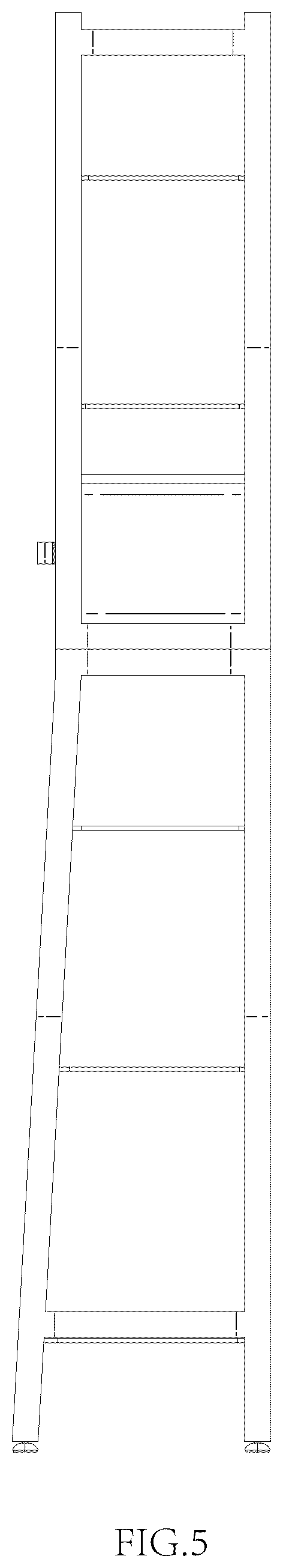 Patent USD1044353 Figure 5 – Toilet storage shelf