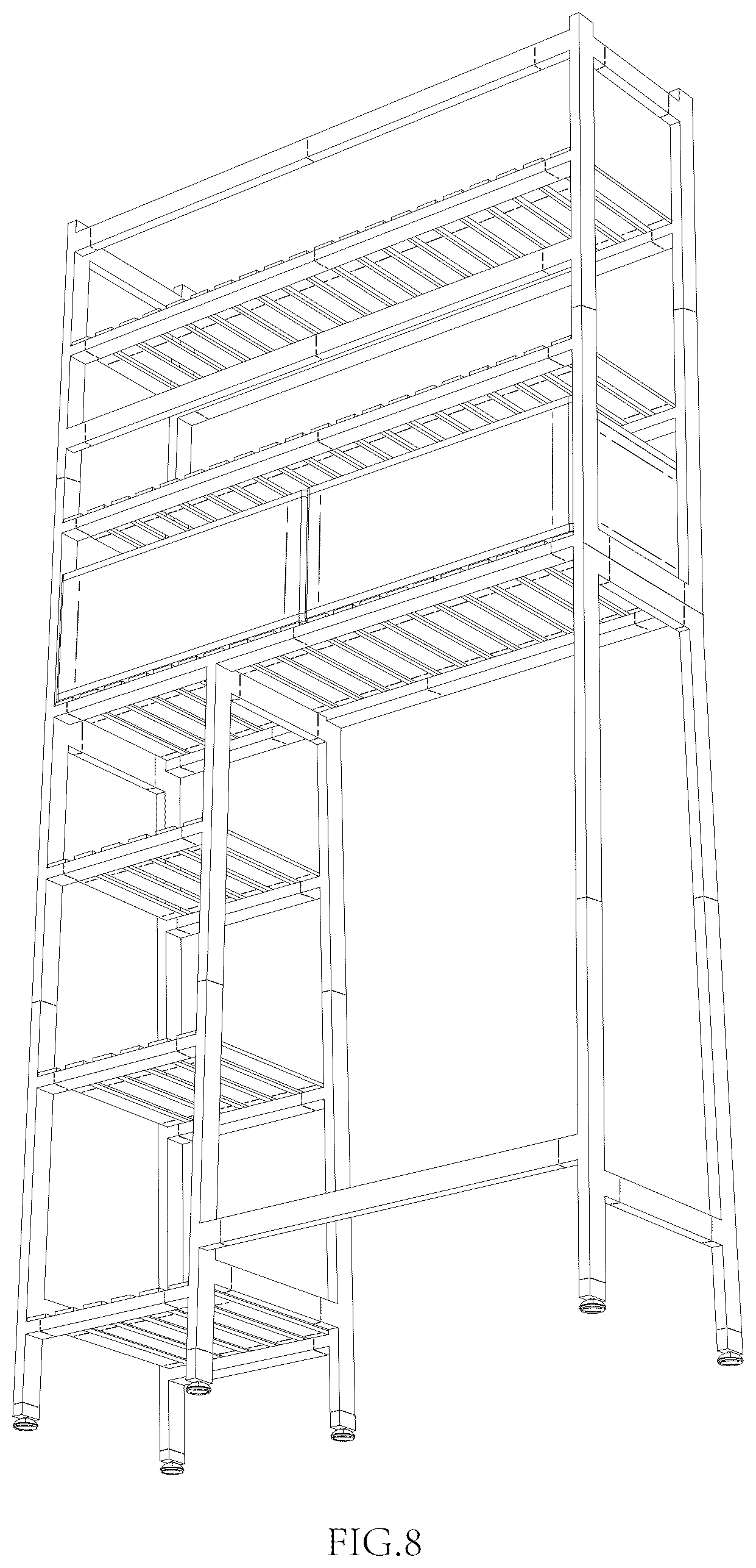 Patent USD1044353 Figure 8 – Toilet storage shelf