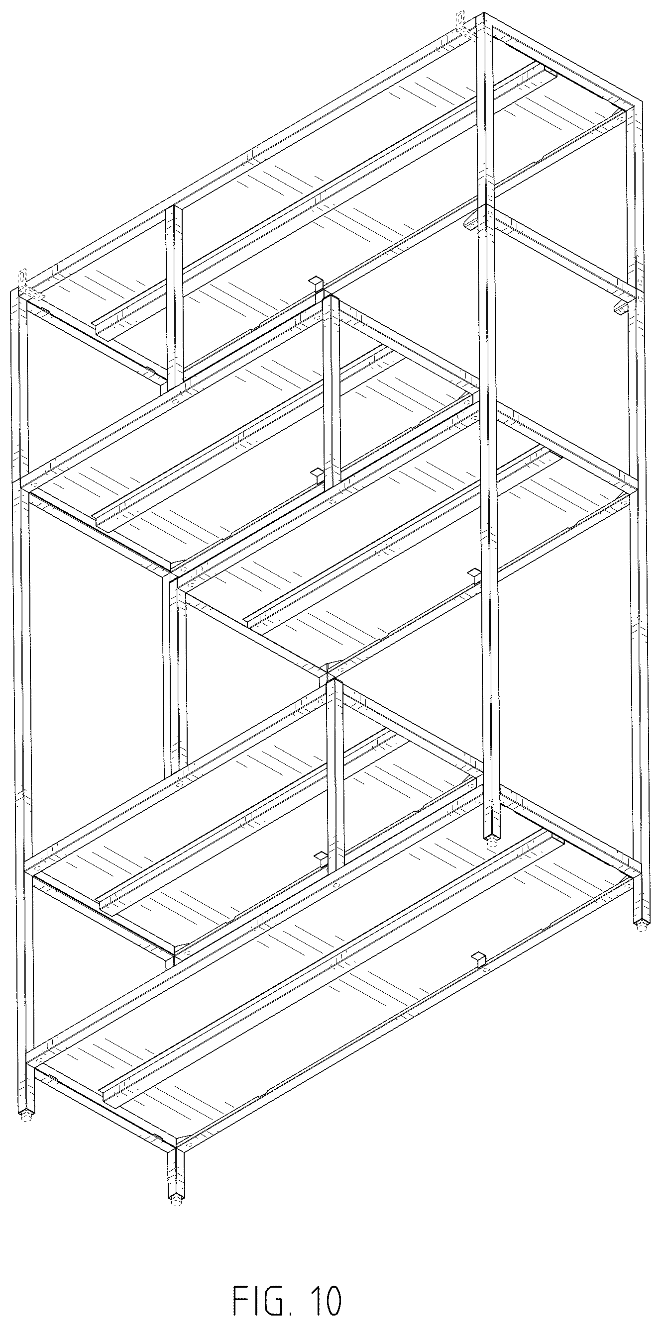Patent USD1044354 Figure 10 – Shelving unit