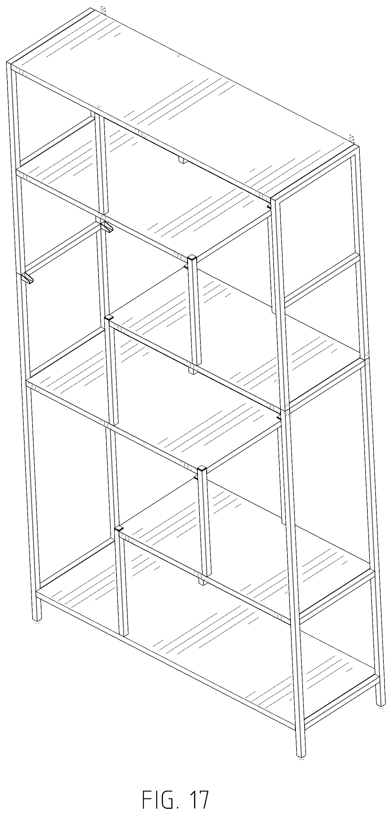 Patent USD1044354 Figure 17 – Shelving unit