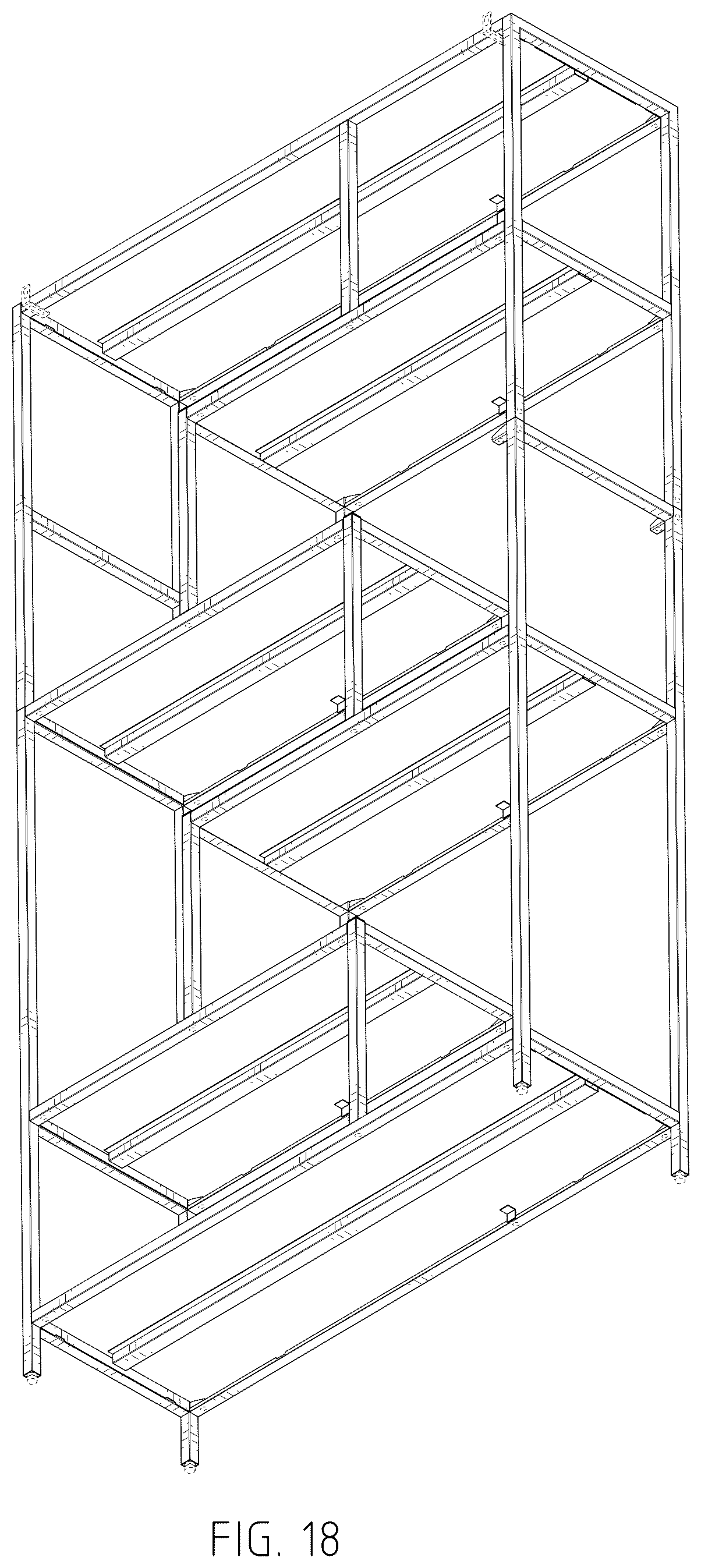 Patent USD1044354 Figure 18 – Shelving unit