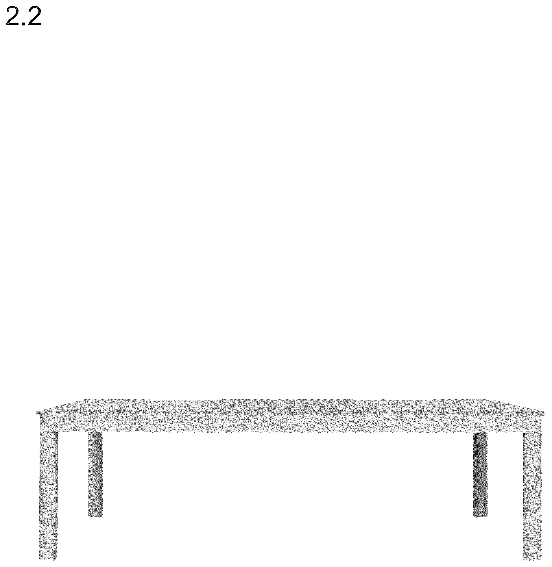 Patent USD1044359 Figure 2 – Coffee table