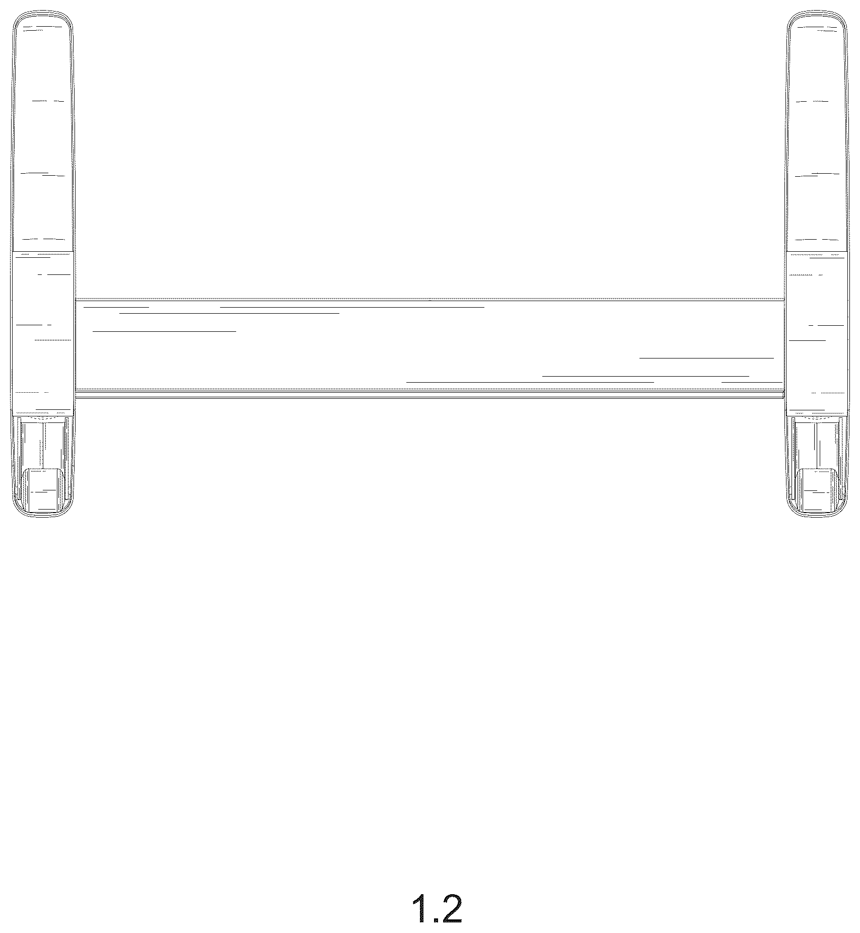 Patent USD1044366 Figure 2 – Table frame of lifting table