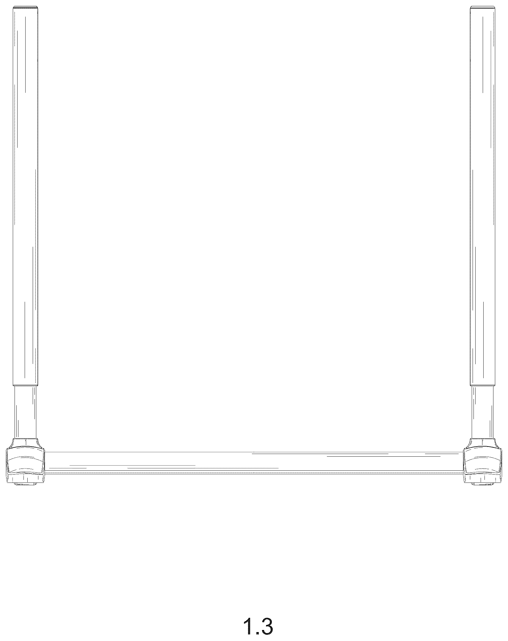 Patent USD1044366 Figure 3 – Table frame of lifting table