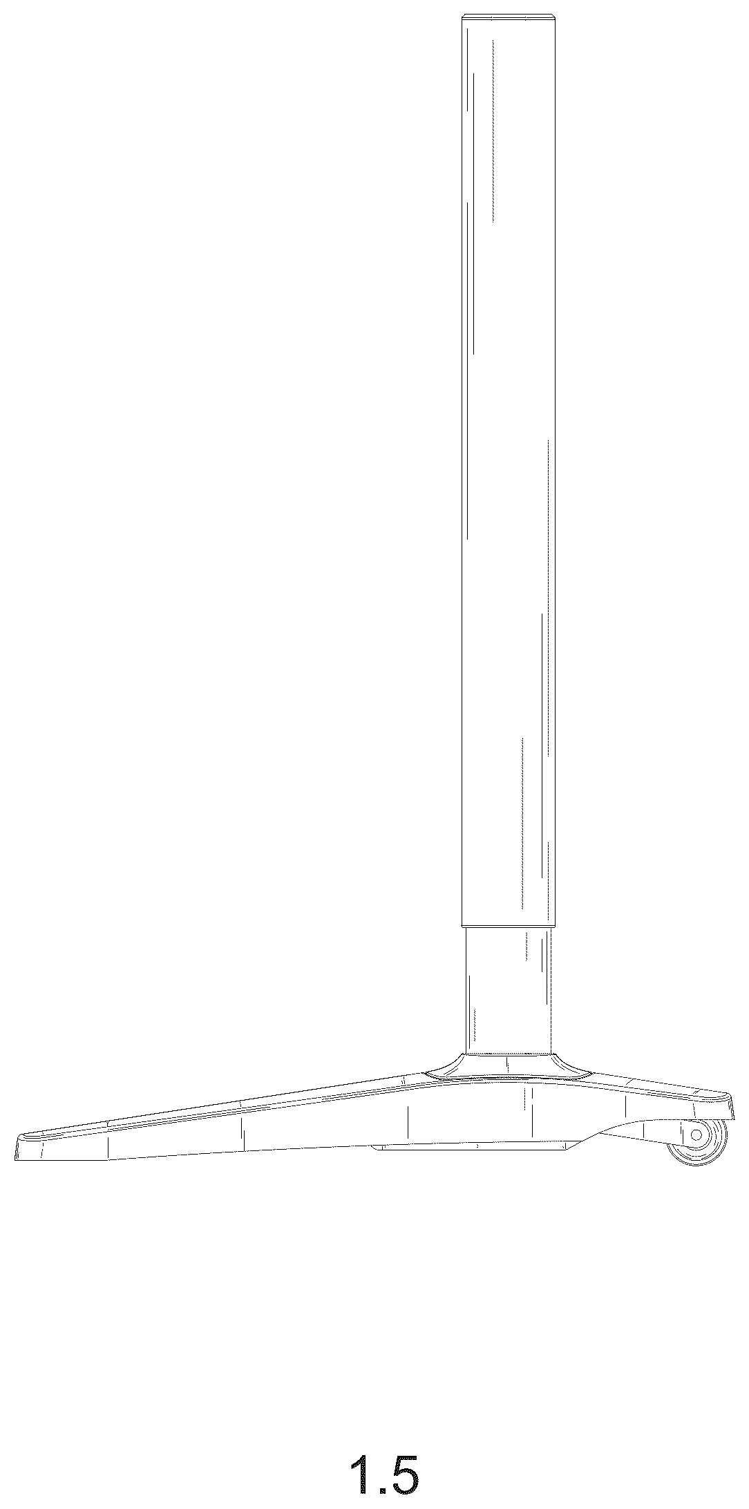 Patent USD1044366 Figure 5 – Table frame of lifting table