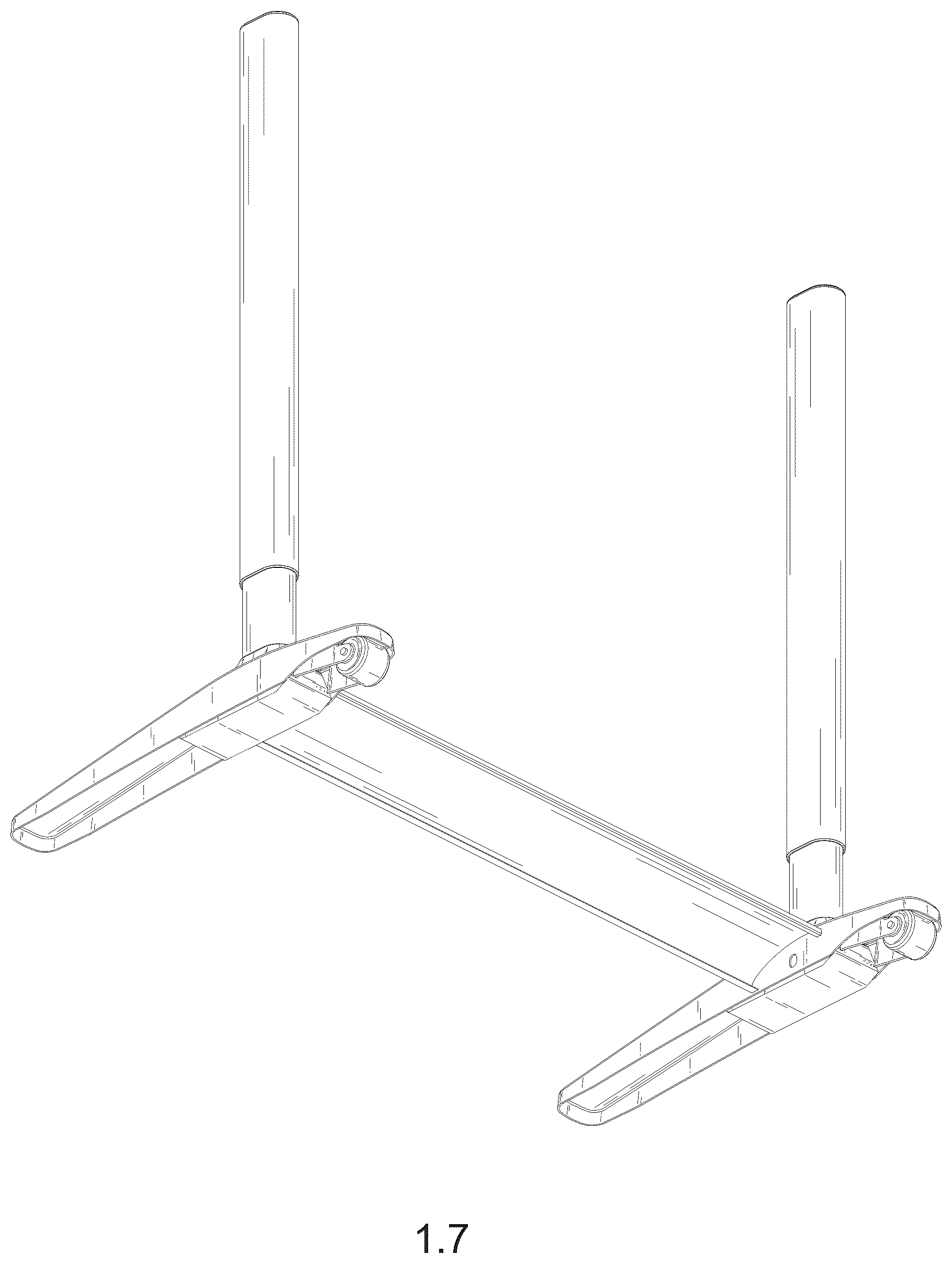 Patent USD1044366 Figure 7 – Table frame of lifting table