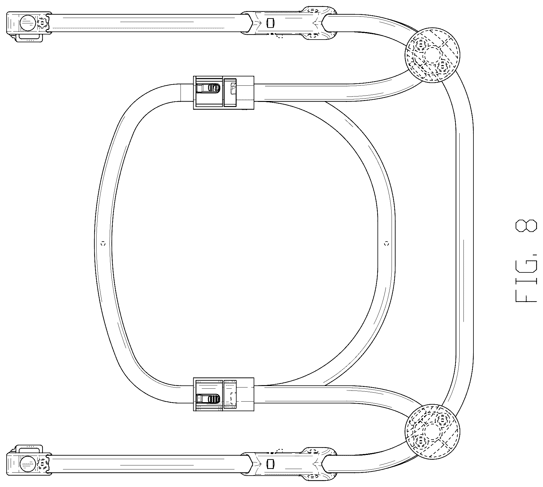 Patent USD1044367 Figure 8 – Frame of infant floor seat