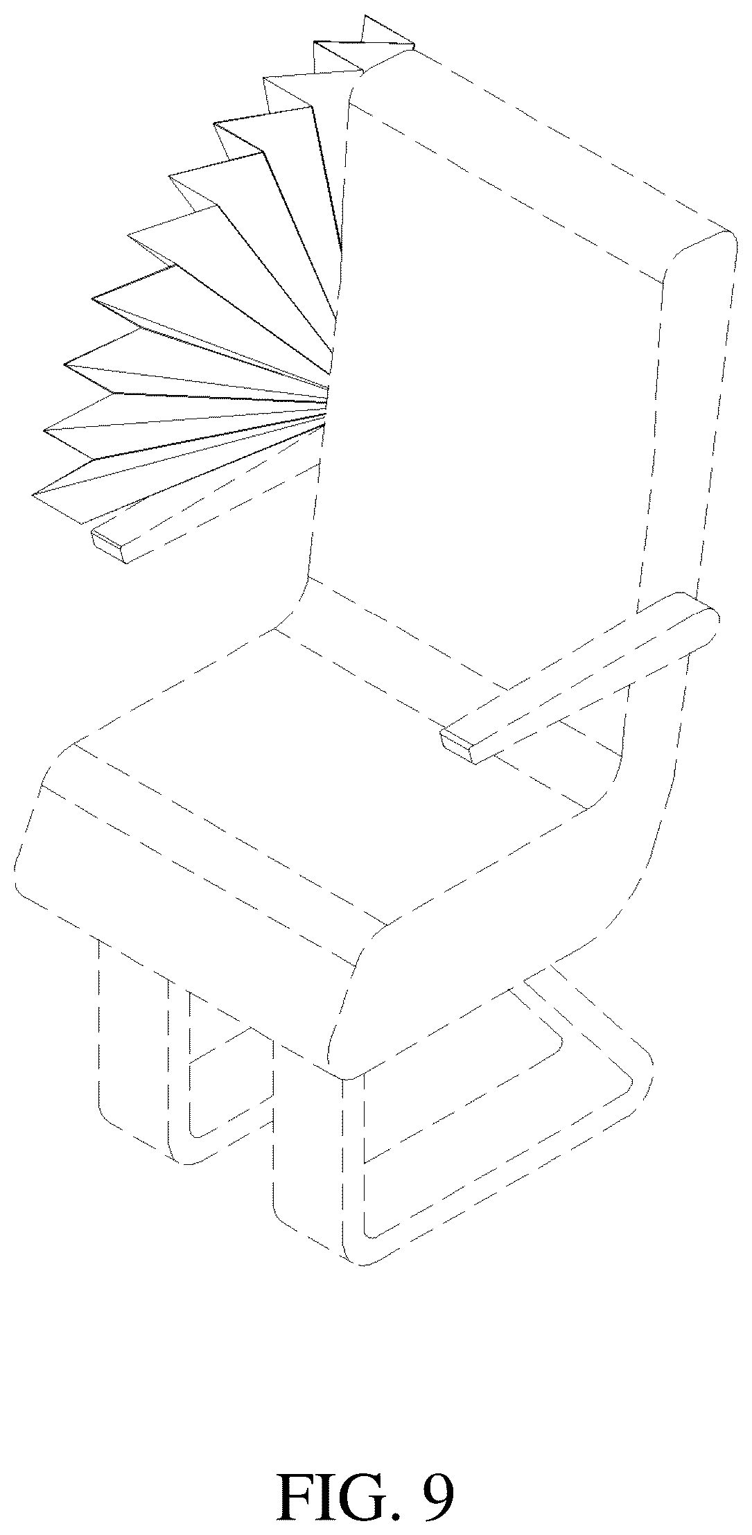 Patent USD1044369 Figure 5 – Partitioning device