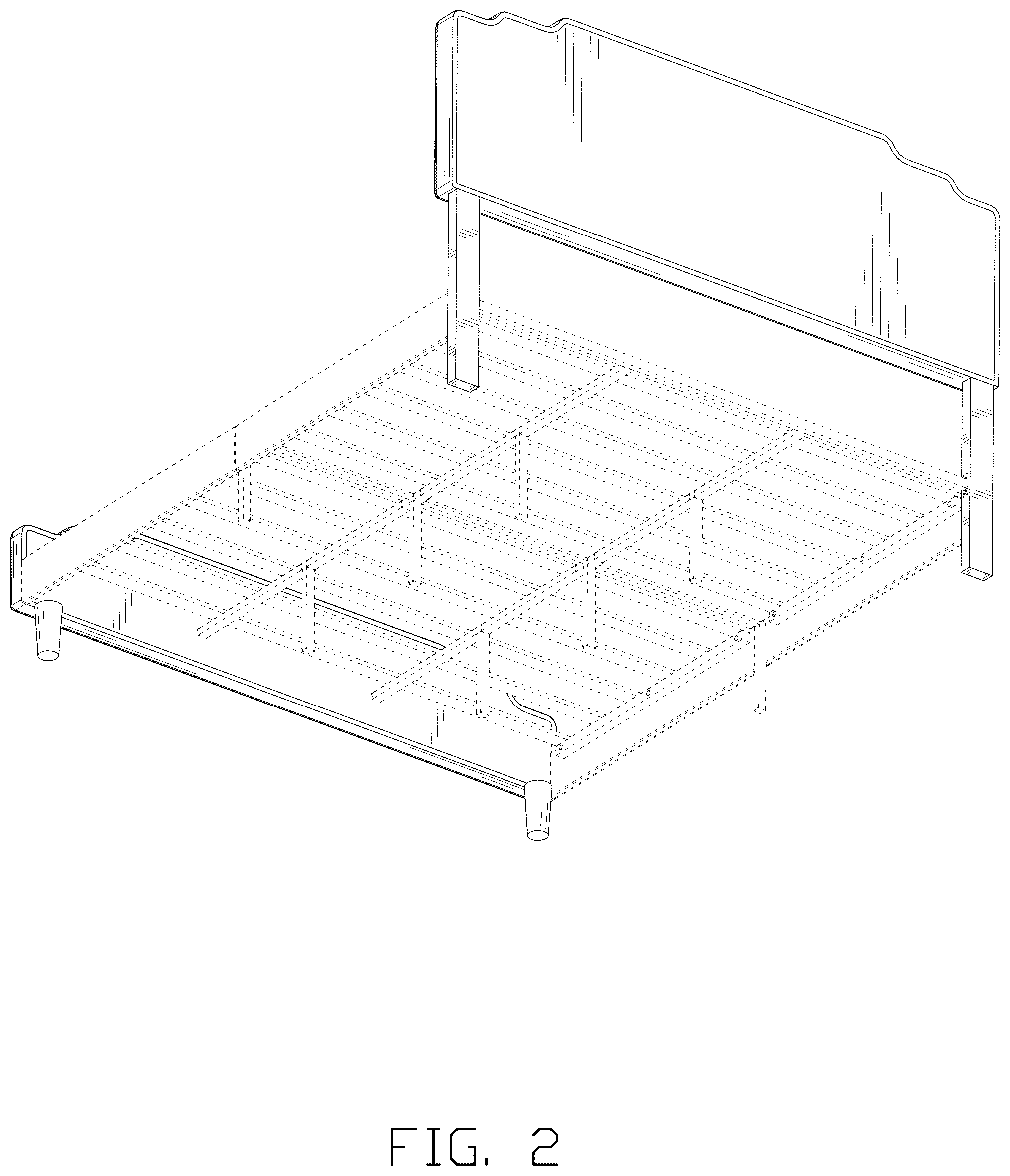 Patent USD1044371 Figure 2 – Bed frame