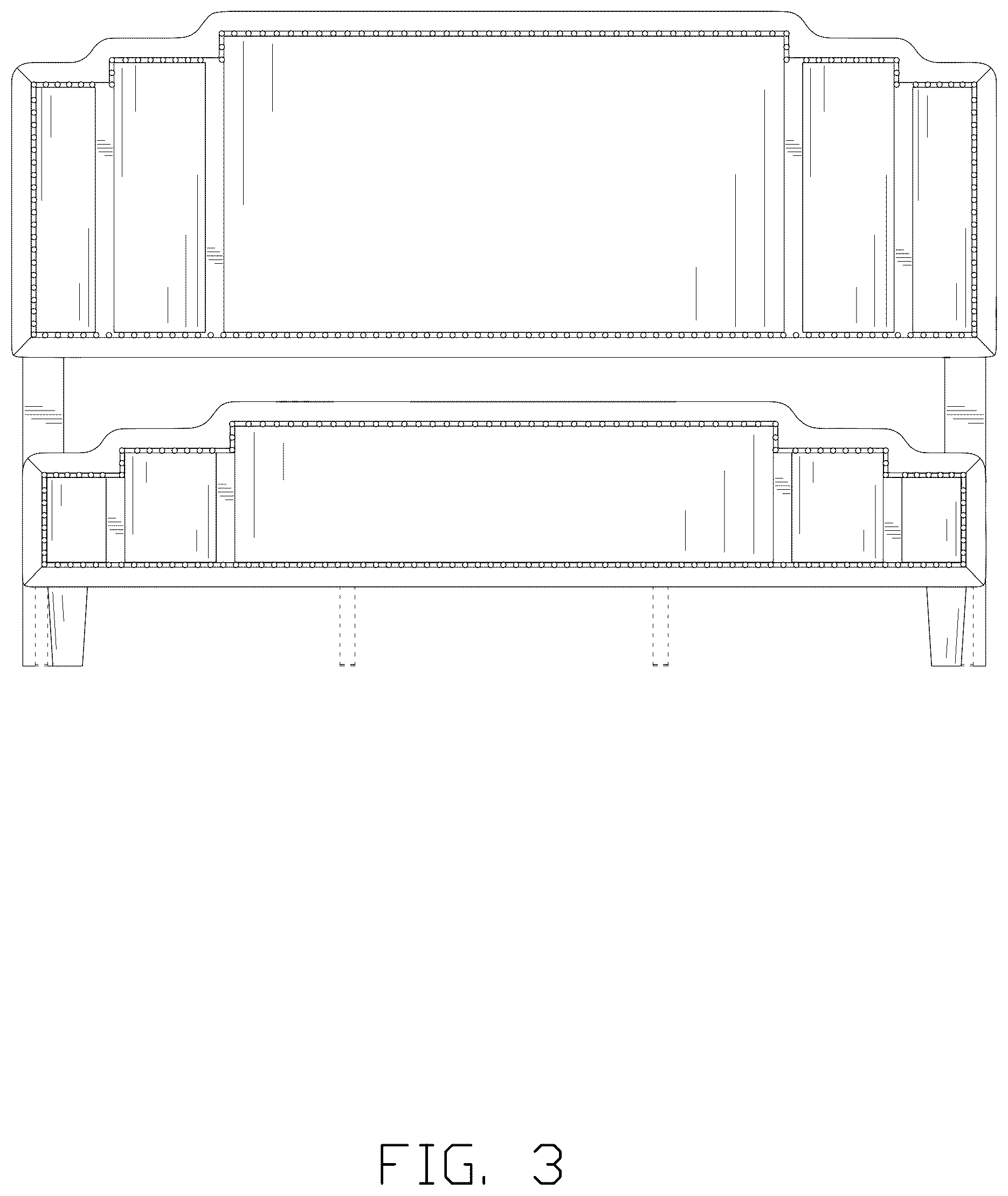 Patent USD1044371 Figure 3 – Bed frame