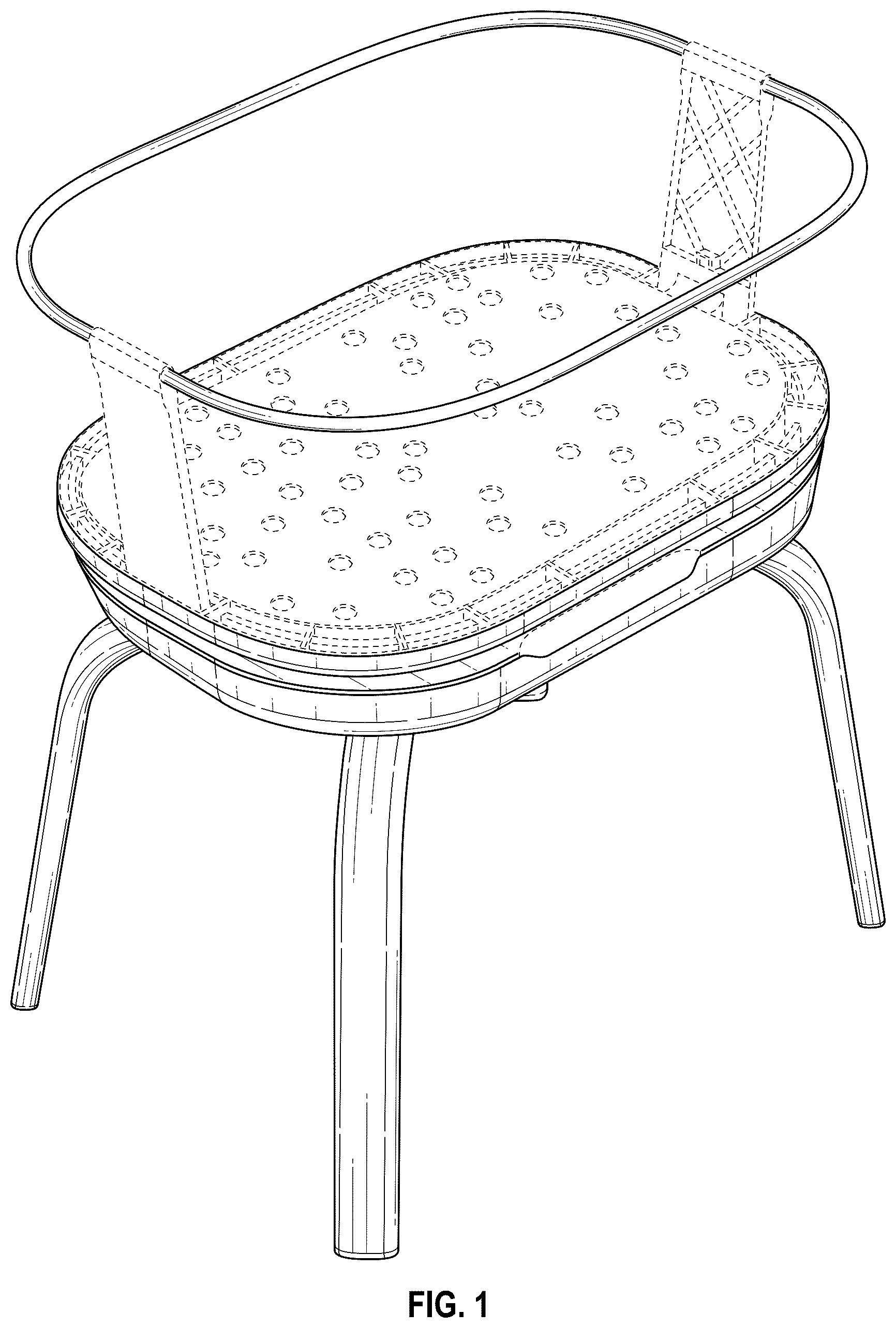 Patent USD1044373 Figure 1 – Bassinet