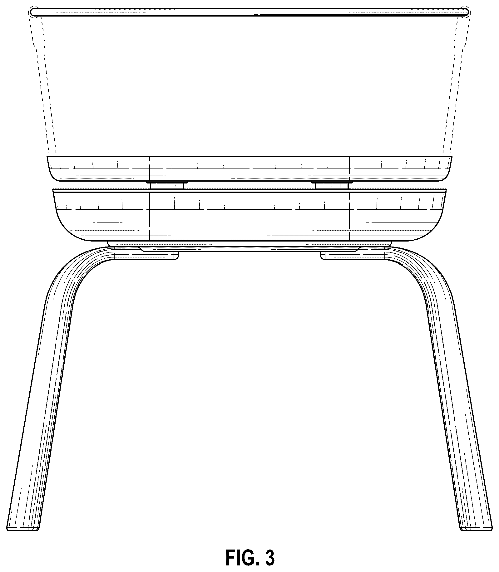 Patent USD1044373 Figure 3 – Bassinet