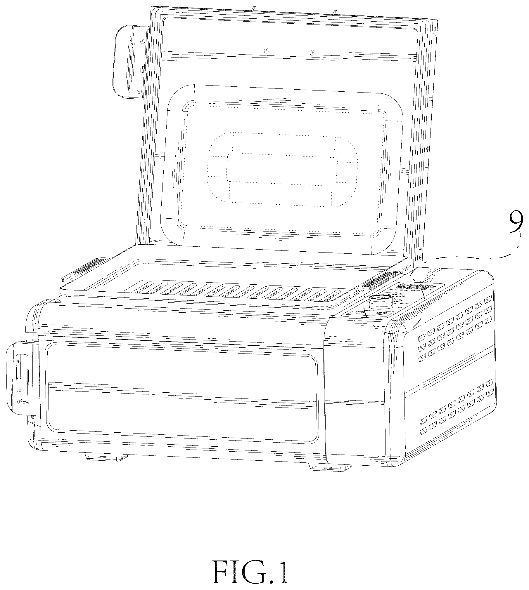 Patent USD1044380 Figure 1 – Oven