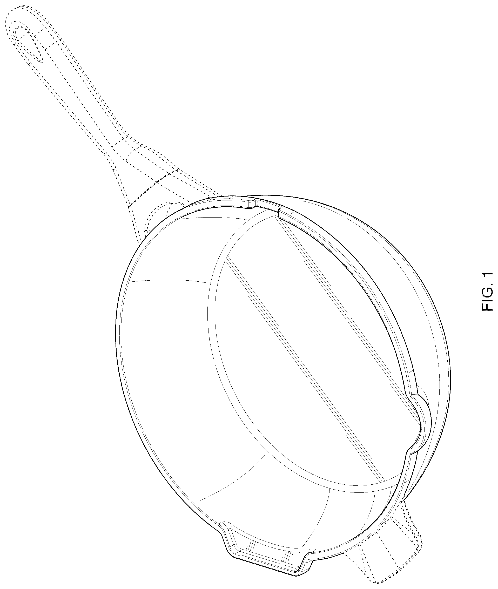 Patent USD1044387 Figure 1 – Cookware with utensil retainer