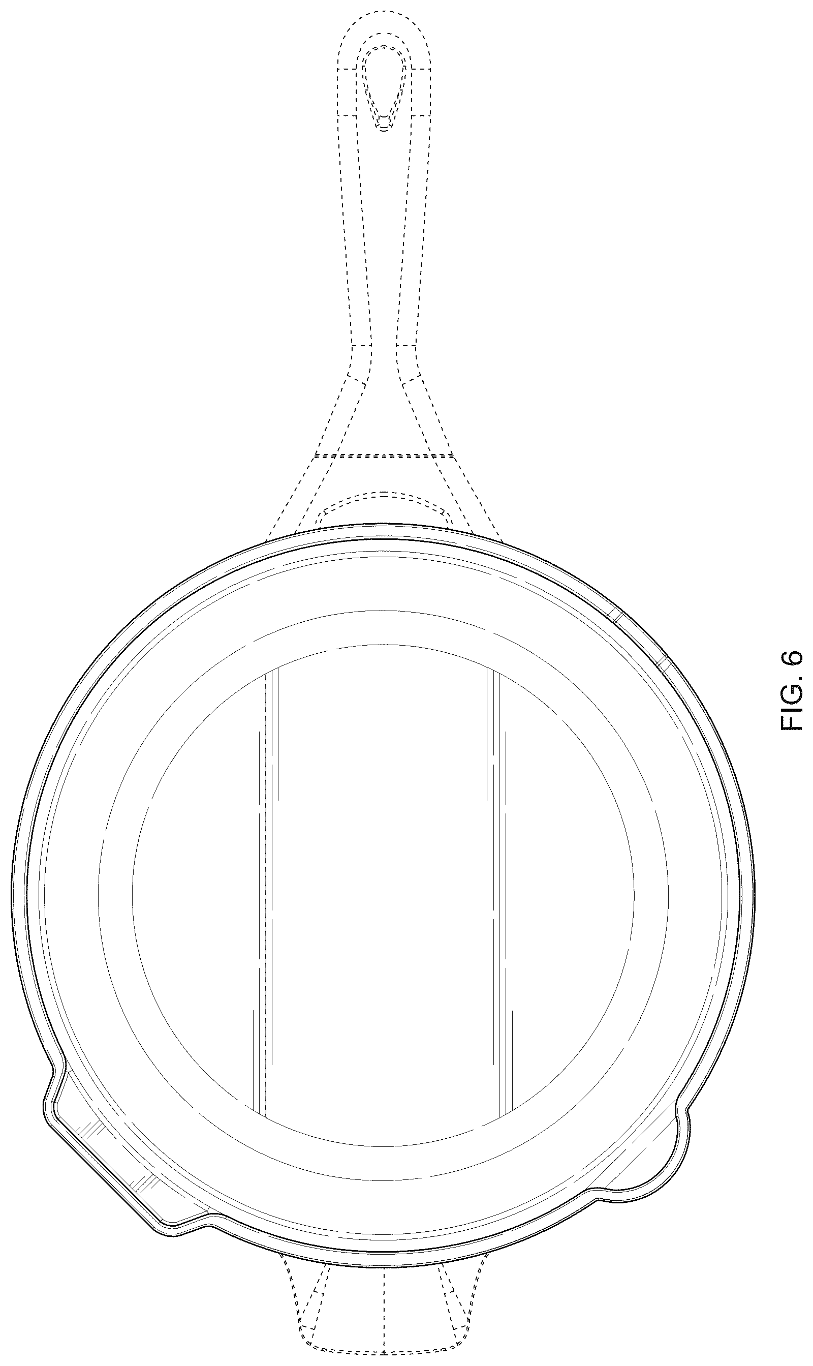 Patent USD1044387 Figure 6 – Cookware with utensil retainer