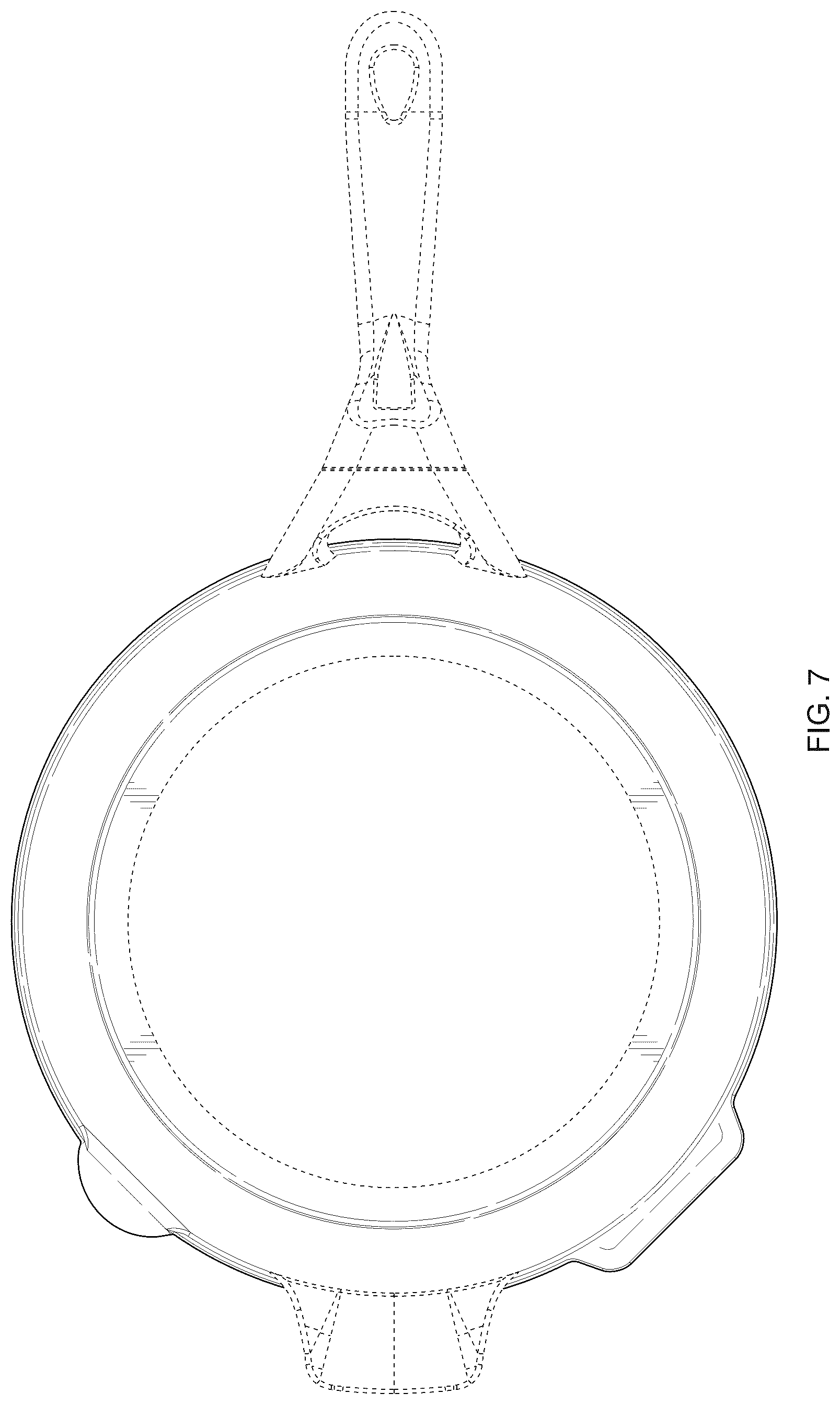 Patent USD1044387 Figure 7 – Cookware with utensil retainer