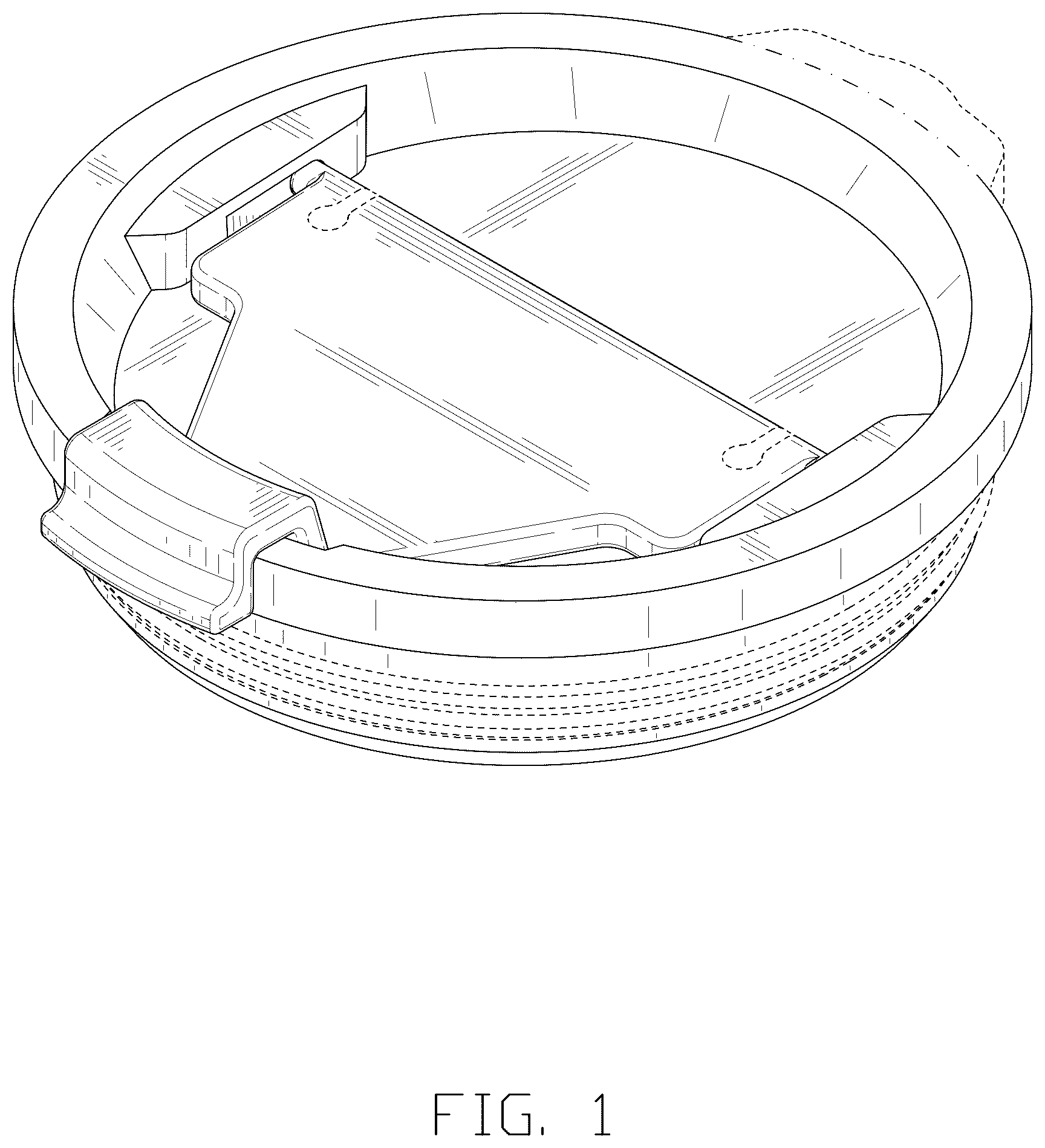 Patent USD1044395 Figure 1 – Container lid