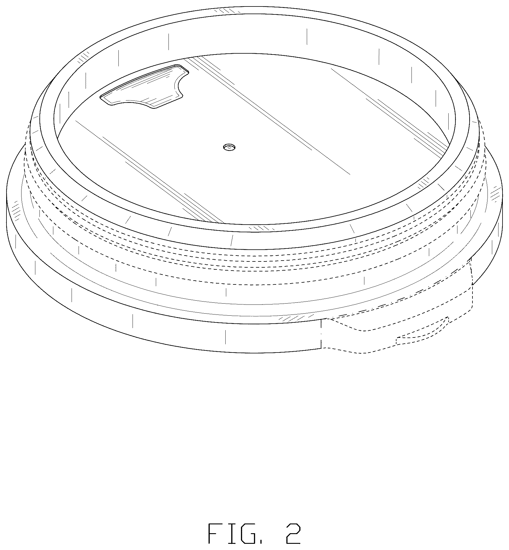 Patent USD1044395 Figure 2 – Container lid