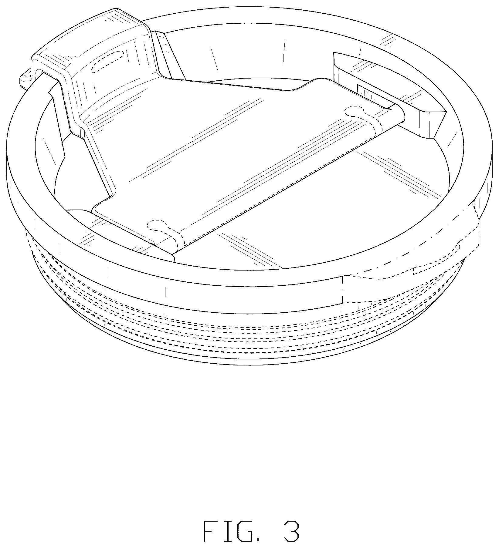 Patent USD1044395 Figure 3 – Container lid