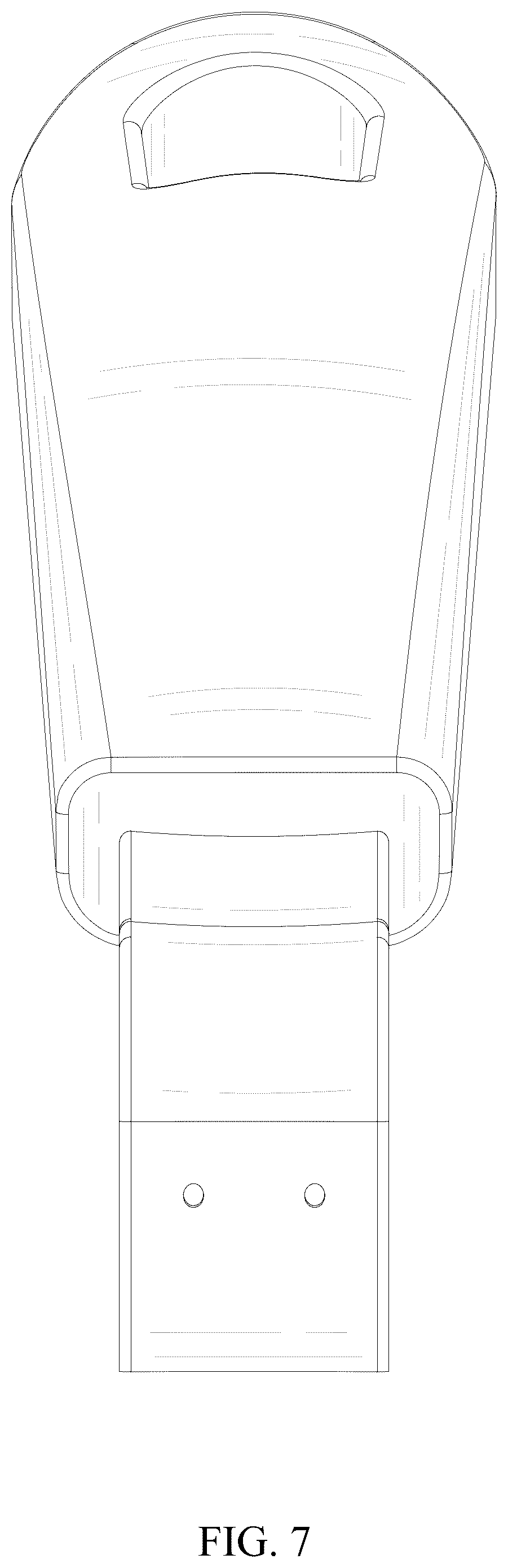 Patent USD1044397 Figure 6 – Pan handle