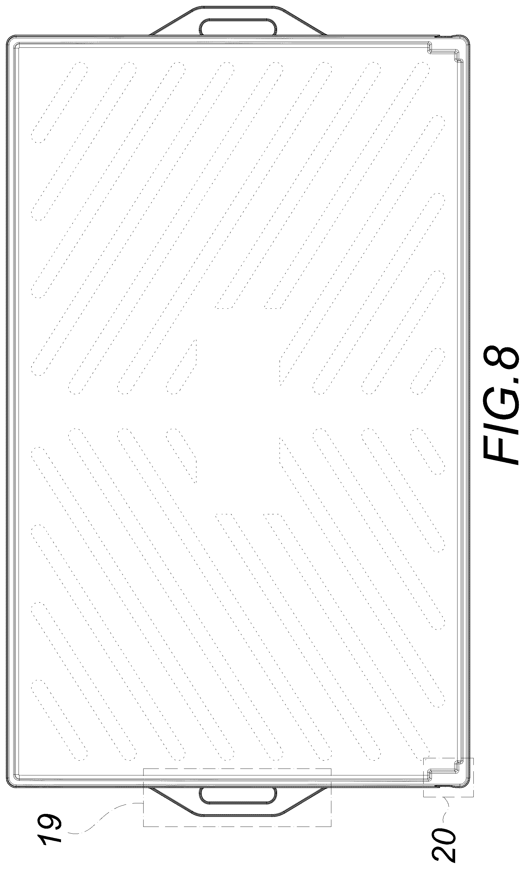 Patent USD1044402 Figure 8 – Grill cover