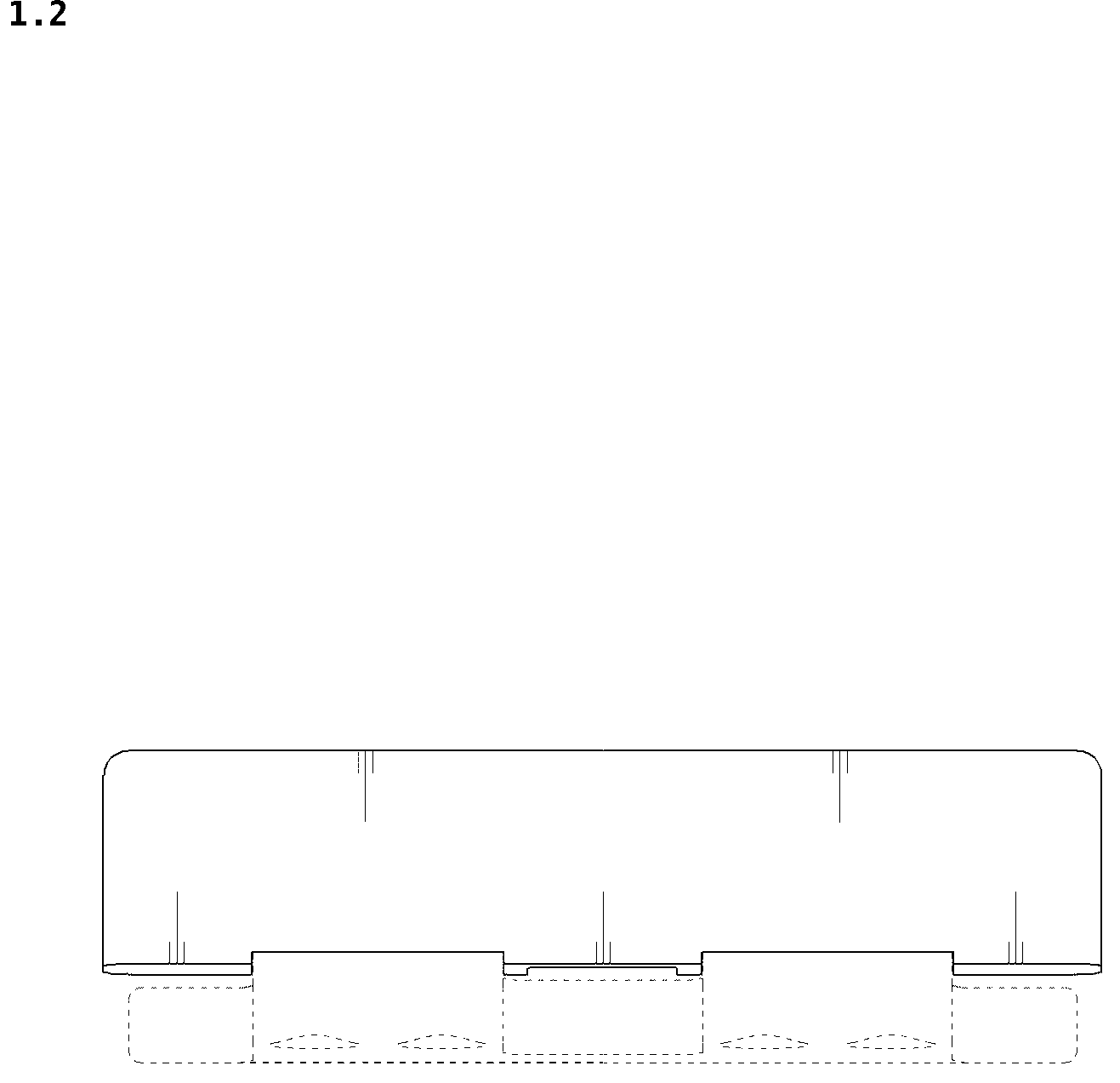 Patent USD1044403 Figure 2 – Hinge for cooking appliance