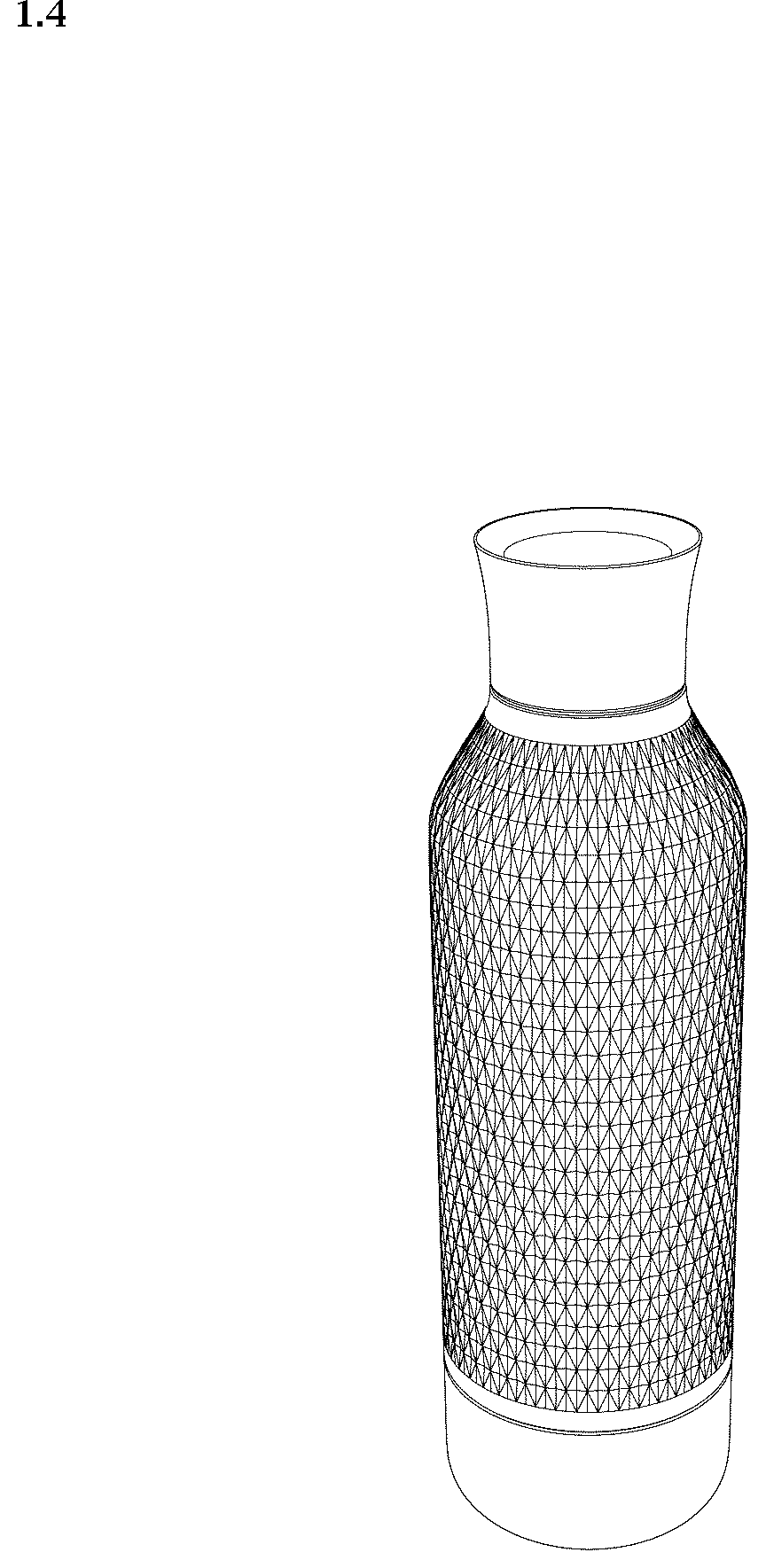 Patent USD1044411 Figure 4 – Bottle with closure