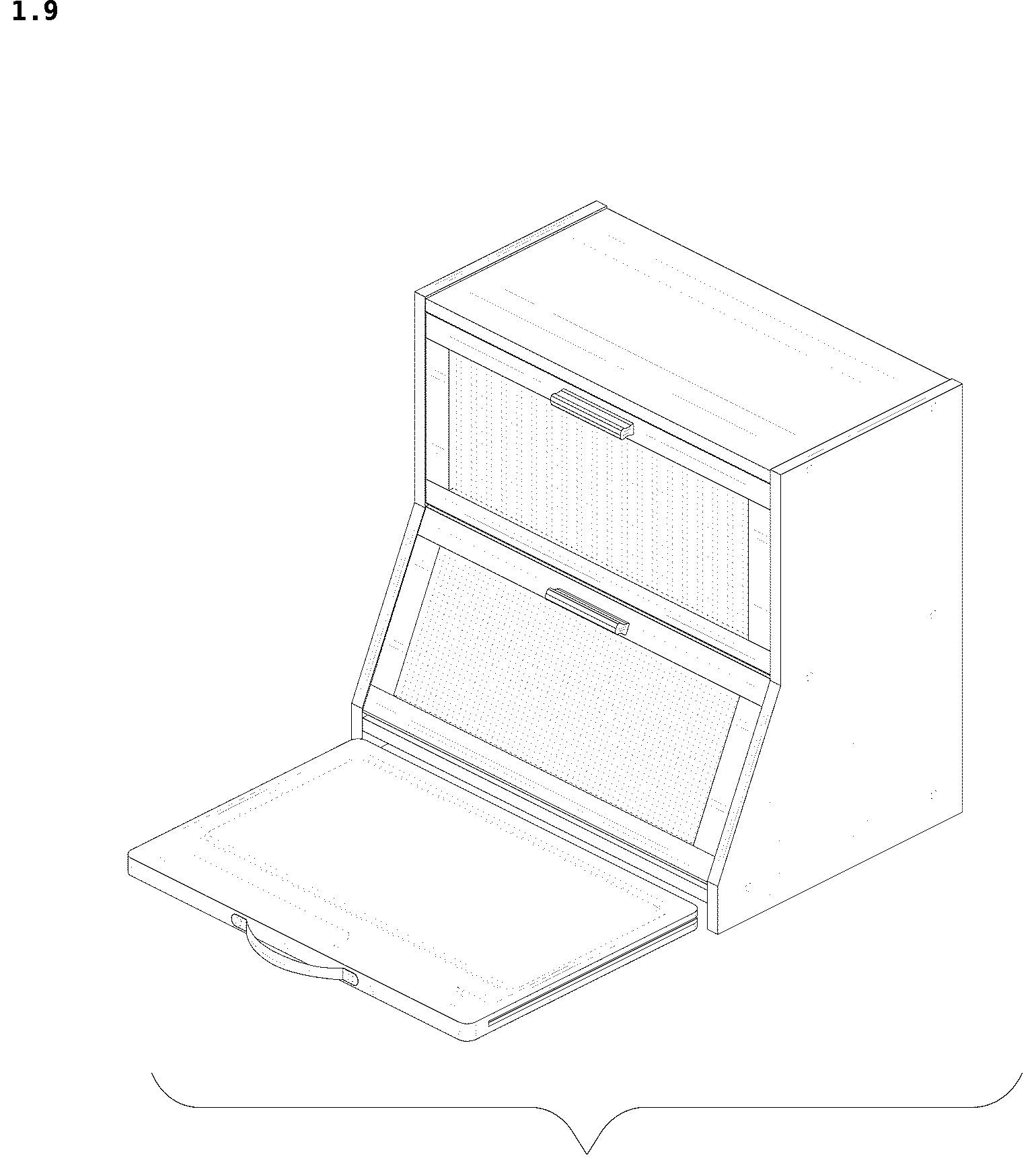Patent USD1044417 Figure 9 – Bread box