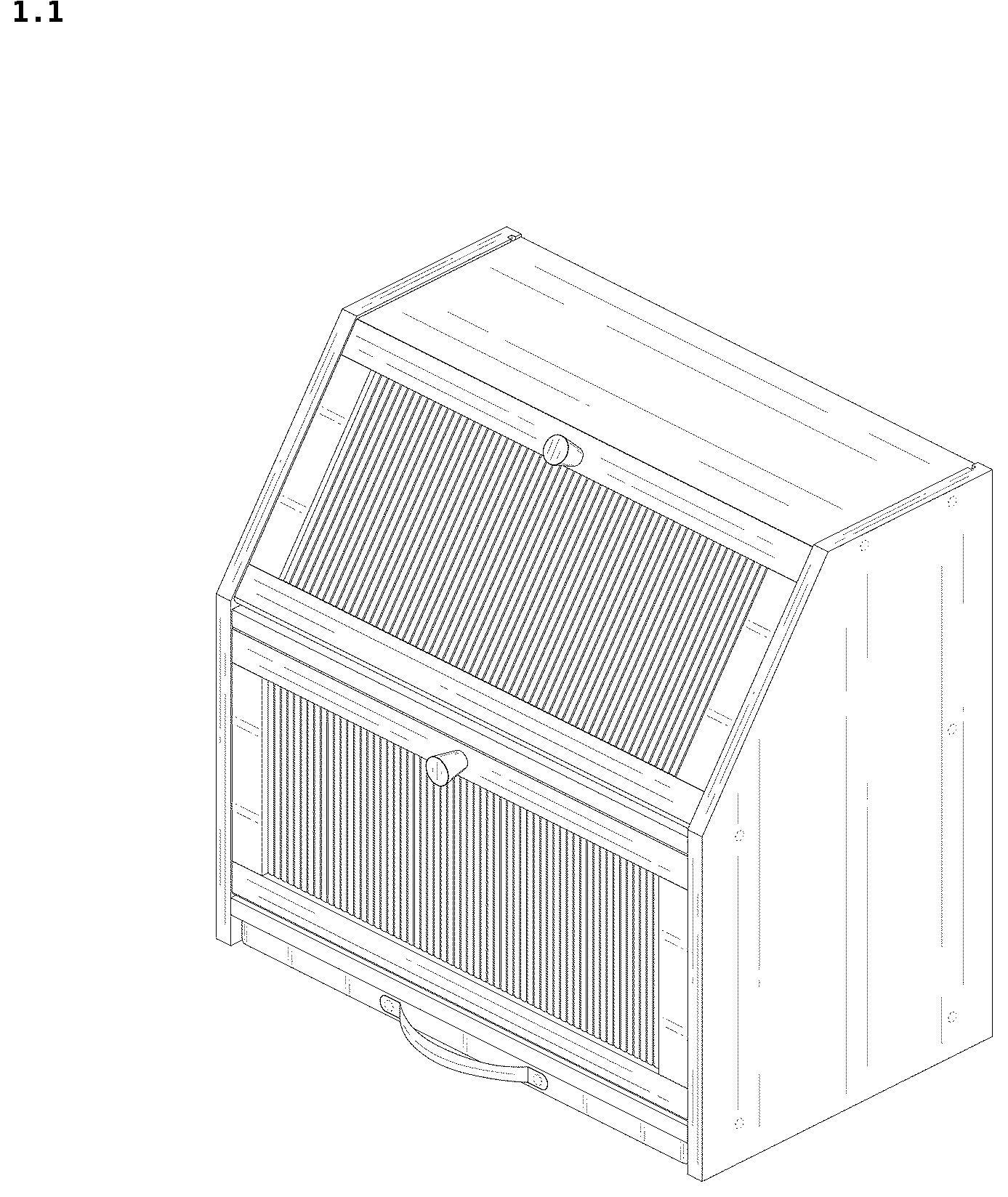 Patent USD1044418 — Bread box — Figure 1