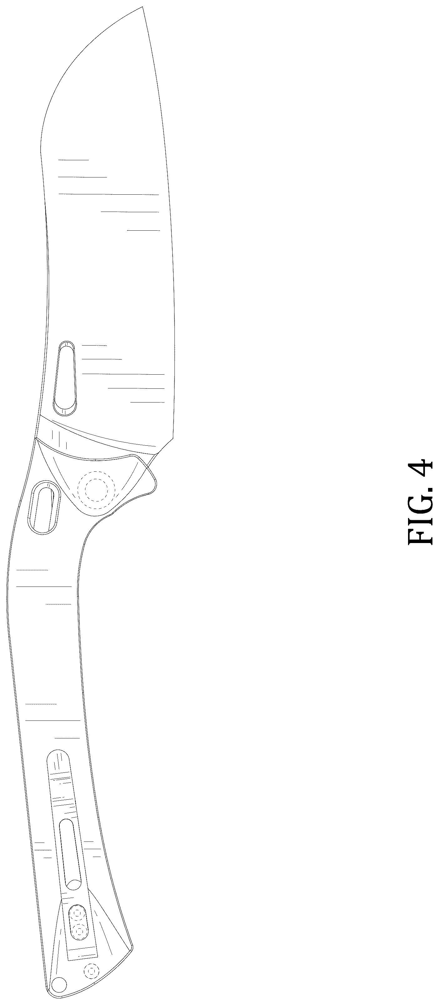 Patent USD1044425 Figure 4 – Foldable chef's knife