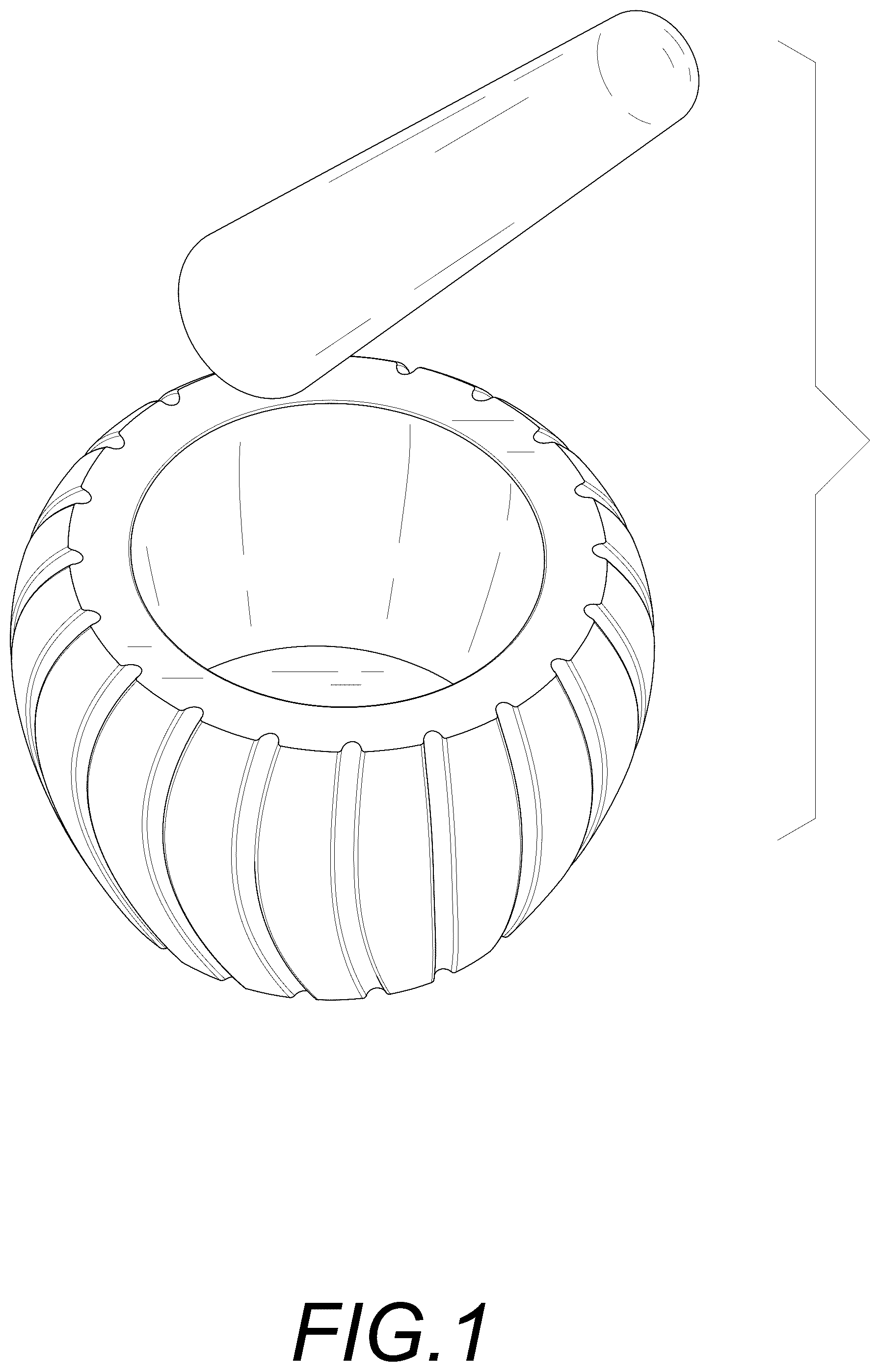 Patent USD1044431 — Granite mortar and pestle — Figure 1