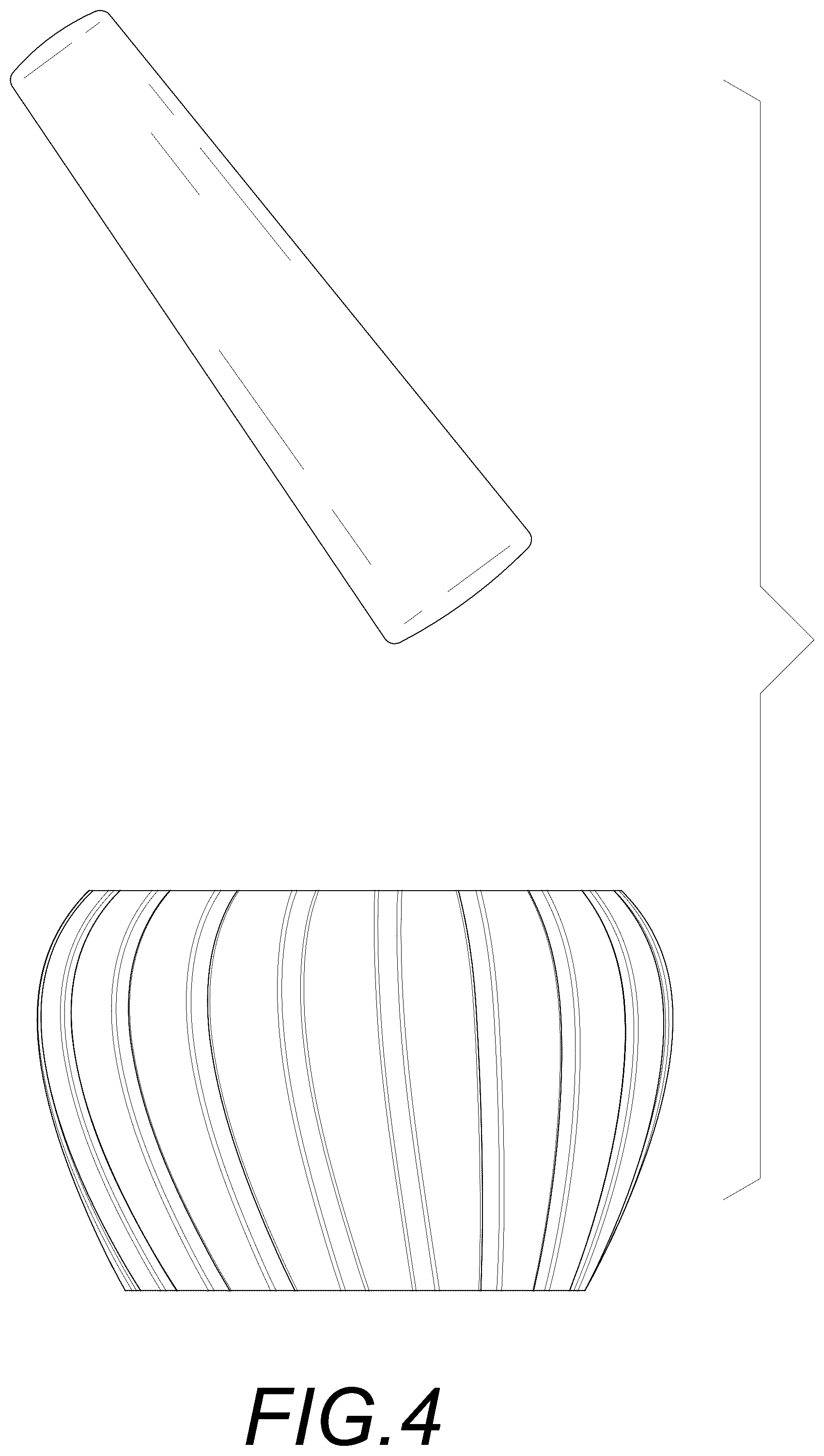 Patent USD1044431 Figure 4 – Granite mortar and pestle
