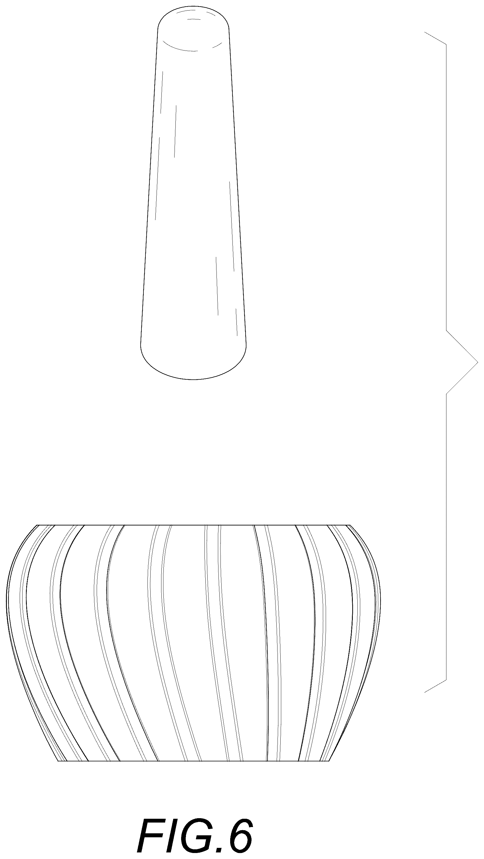 Patent USD1044431 Figure 6 – Granite mortar and pestle