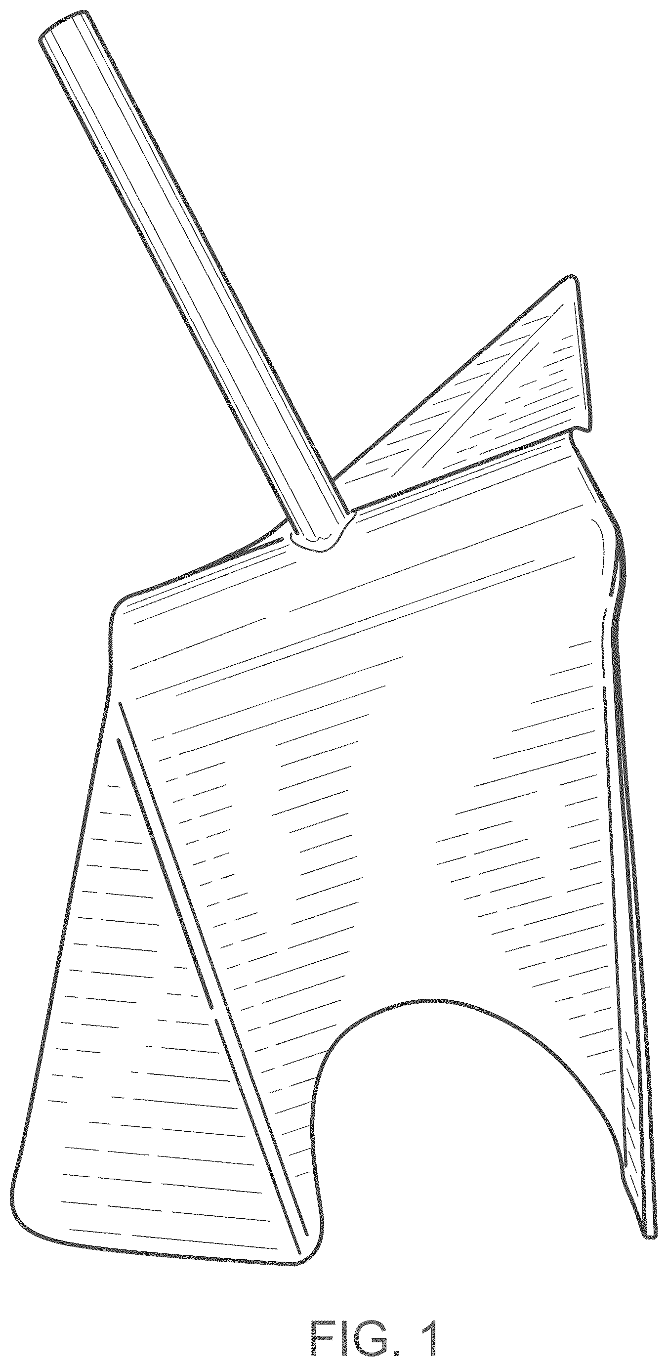 Patent USD1044438 Figure 1 – Two-sided hoe