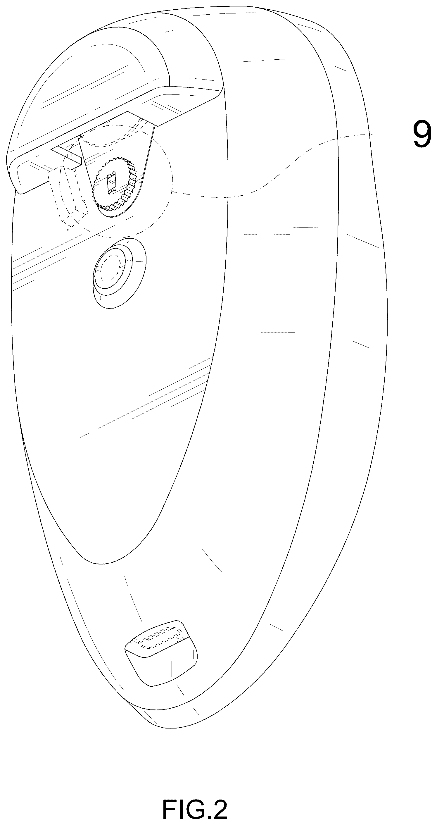 Patent USD1044443 Figure 2 – Electric can opener