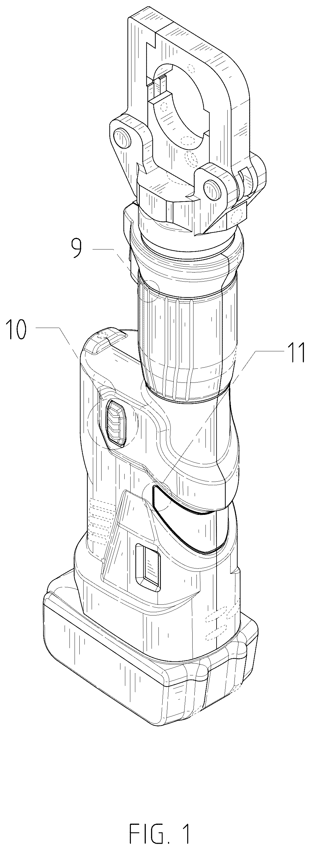 Patent USD1044445 Figure 1 – Crimping tool