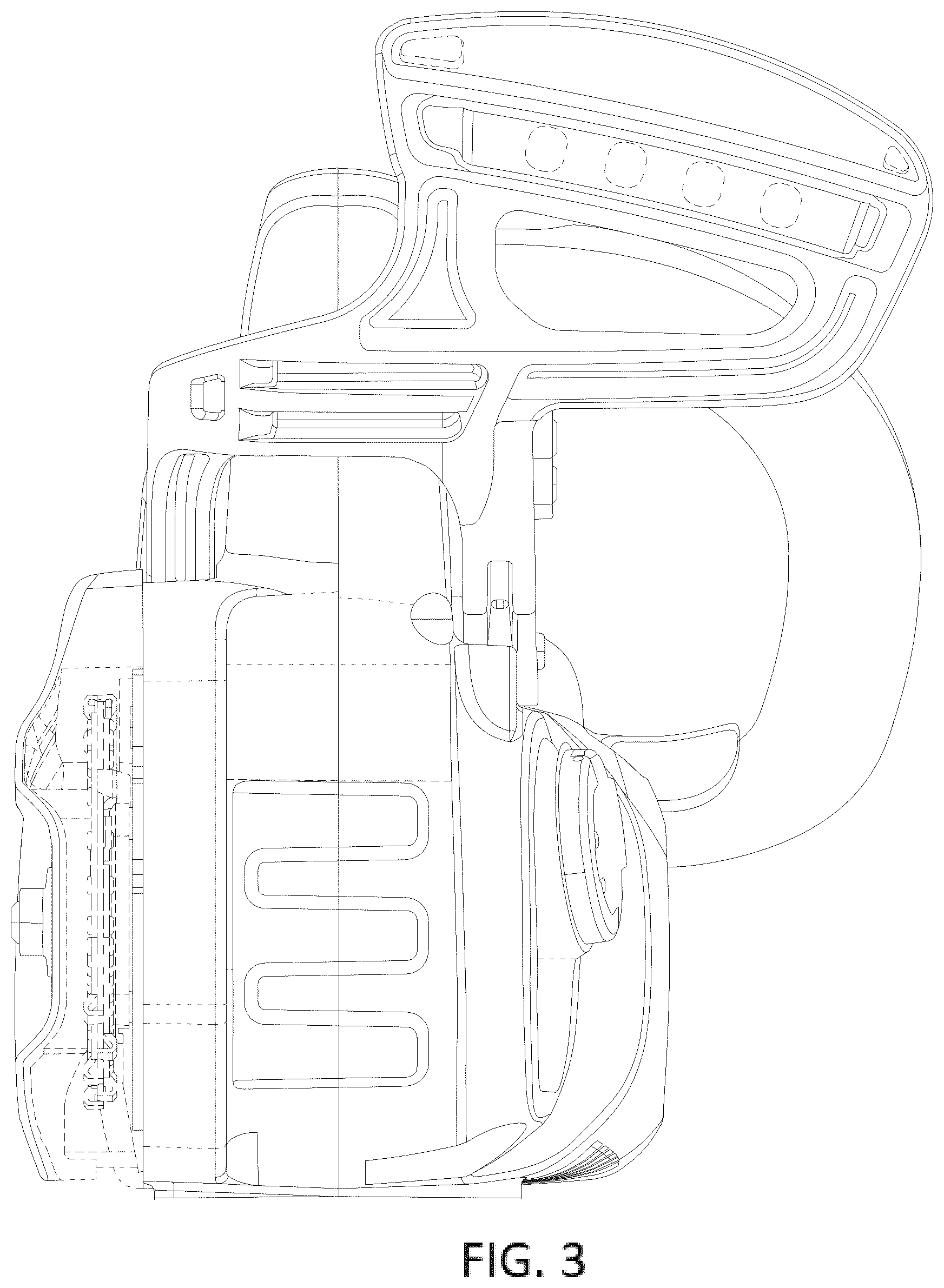 Patent USD1044448 Figure 3 – Chain saw