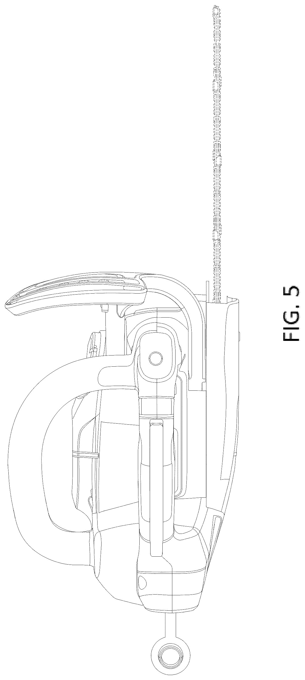 Patent USD1044448 Figure 5 – Chain saw