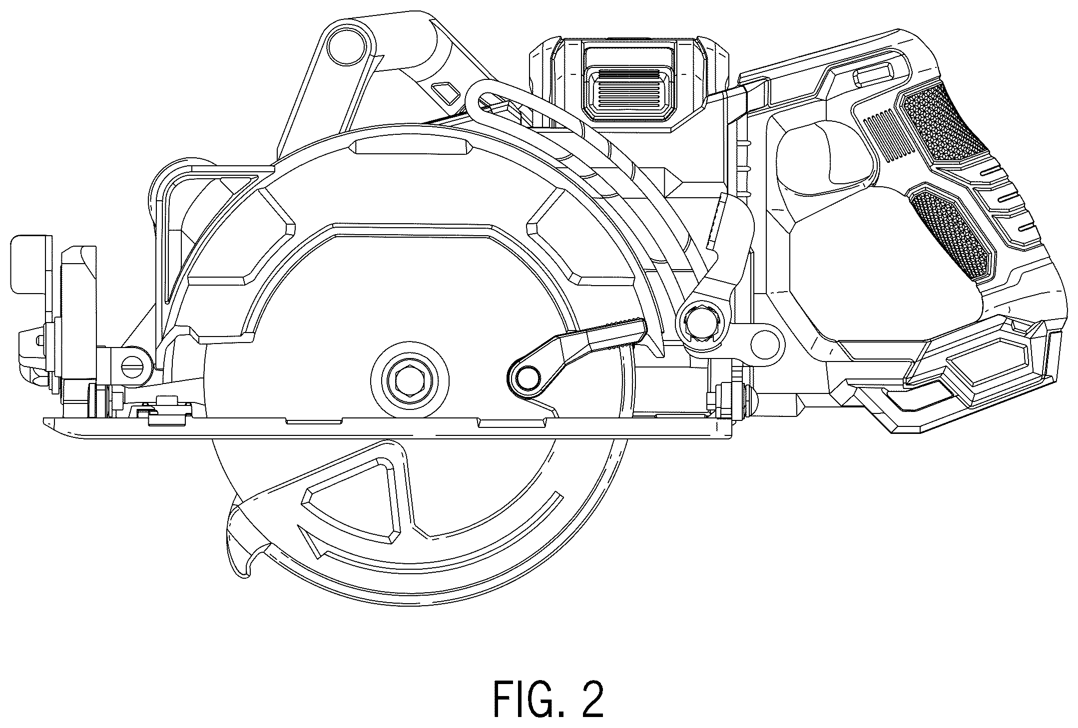 Patent USD1044450 Figure 2 – Circular saw