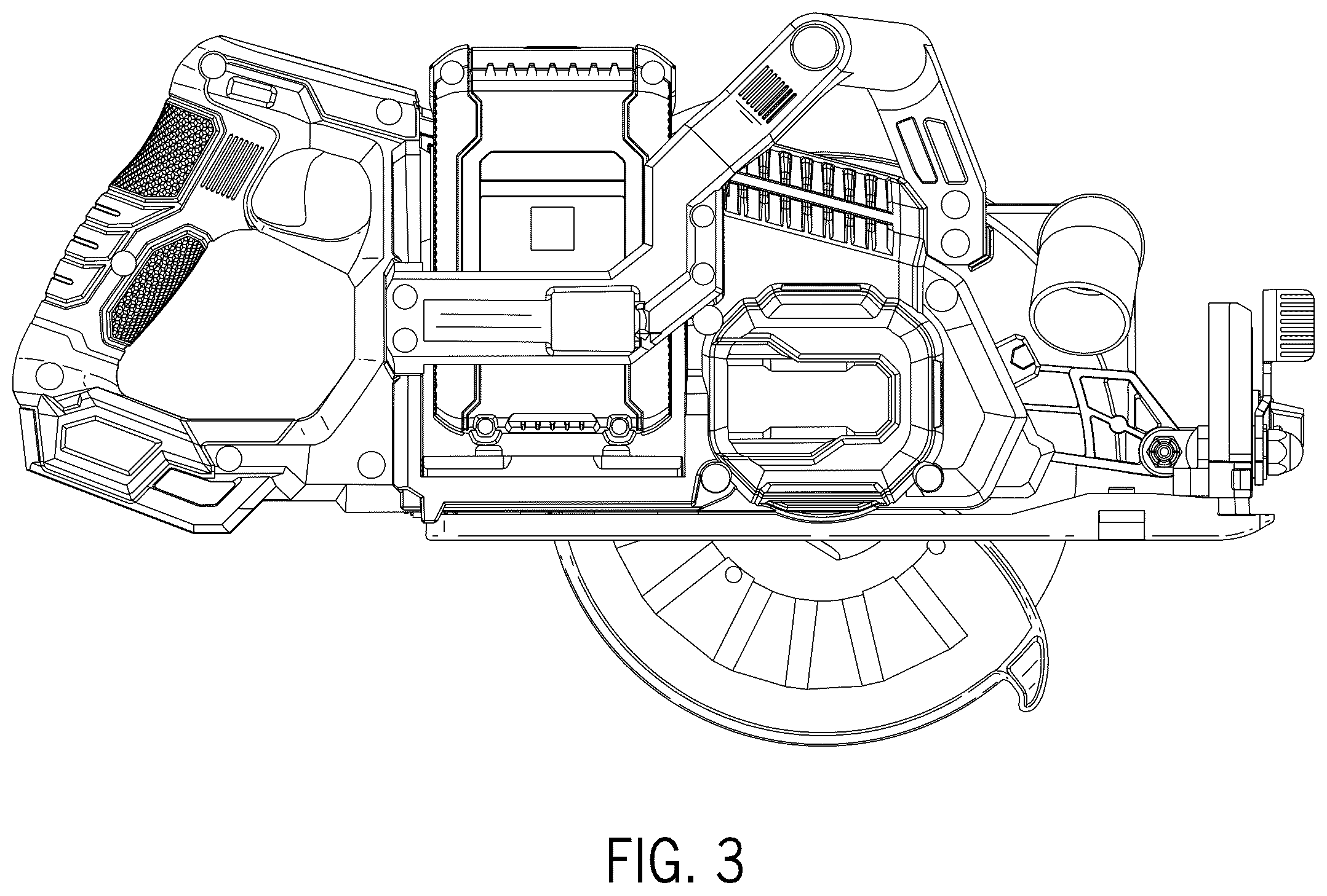 Patent USD1044450 Figure 3 – Circular saw
