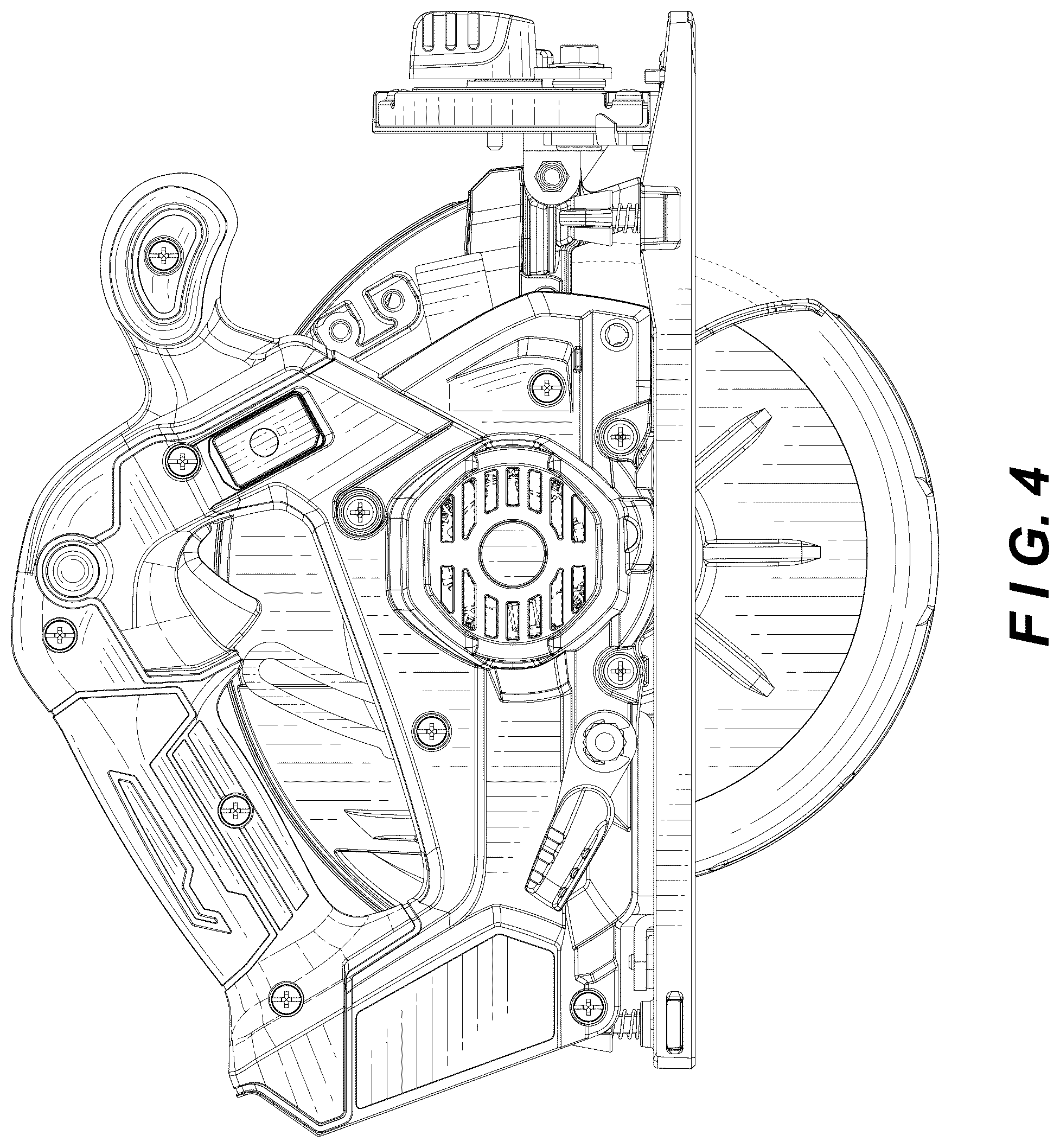Patent USD1044451 Figure 4 – Portable electric circular saw body