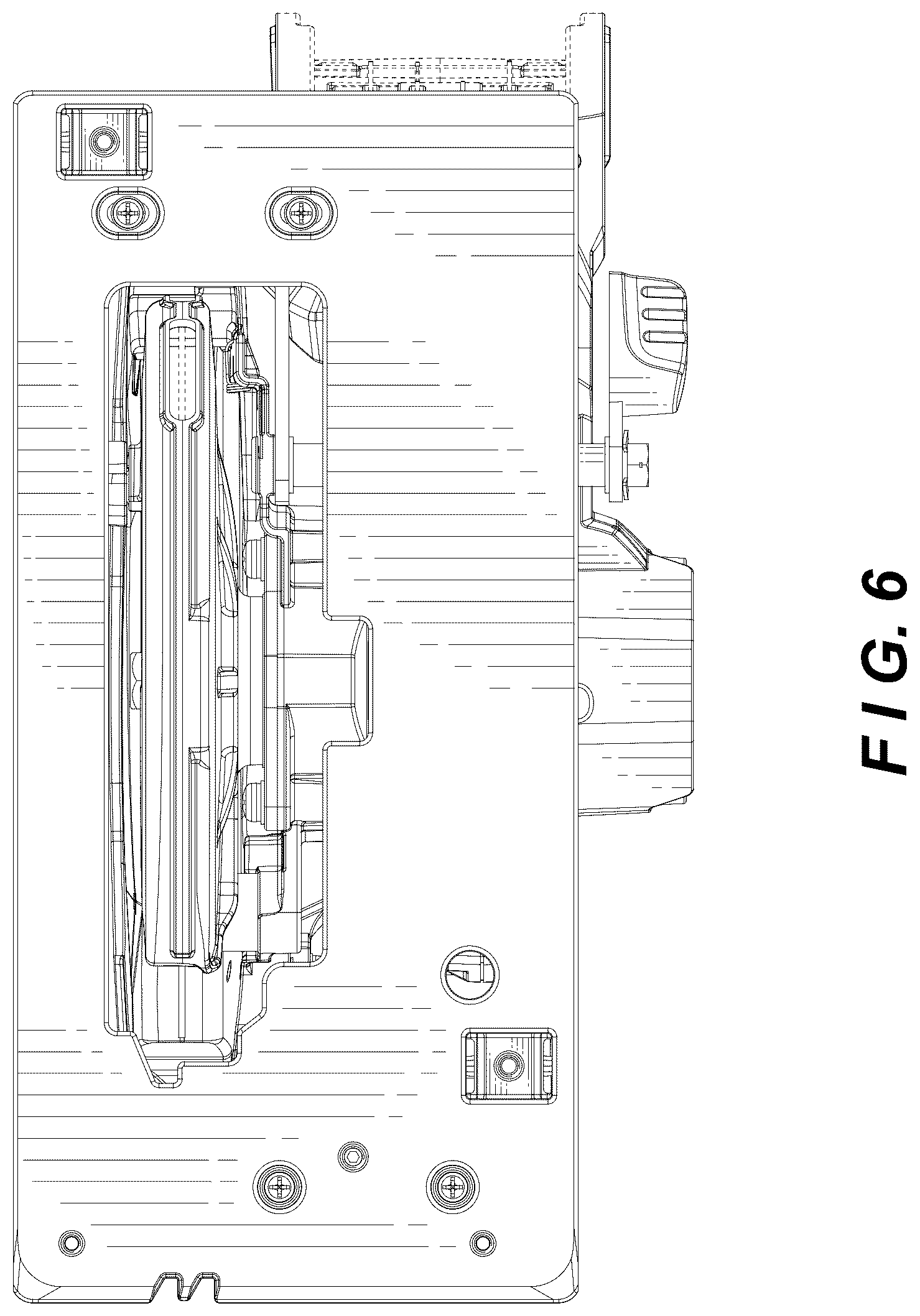 Patent USD1044451 Figure 6 – Portable electric circular saw body